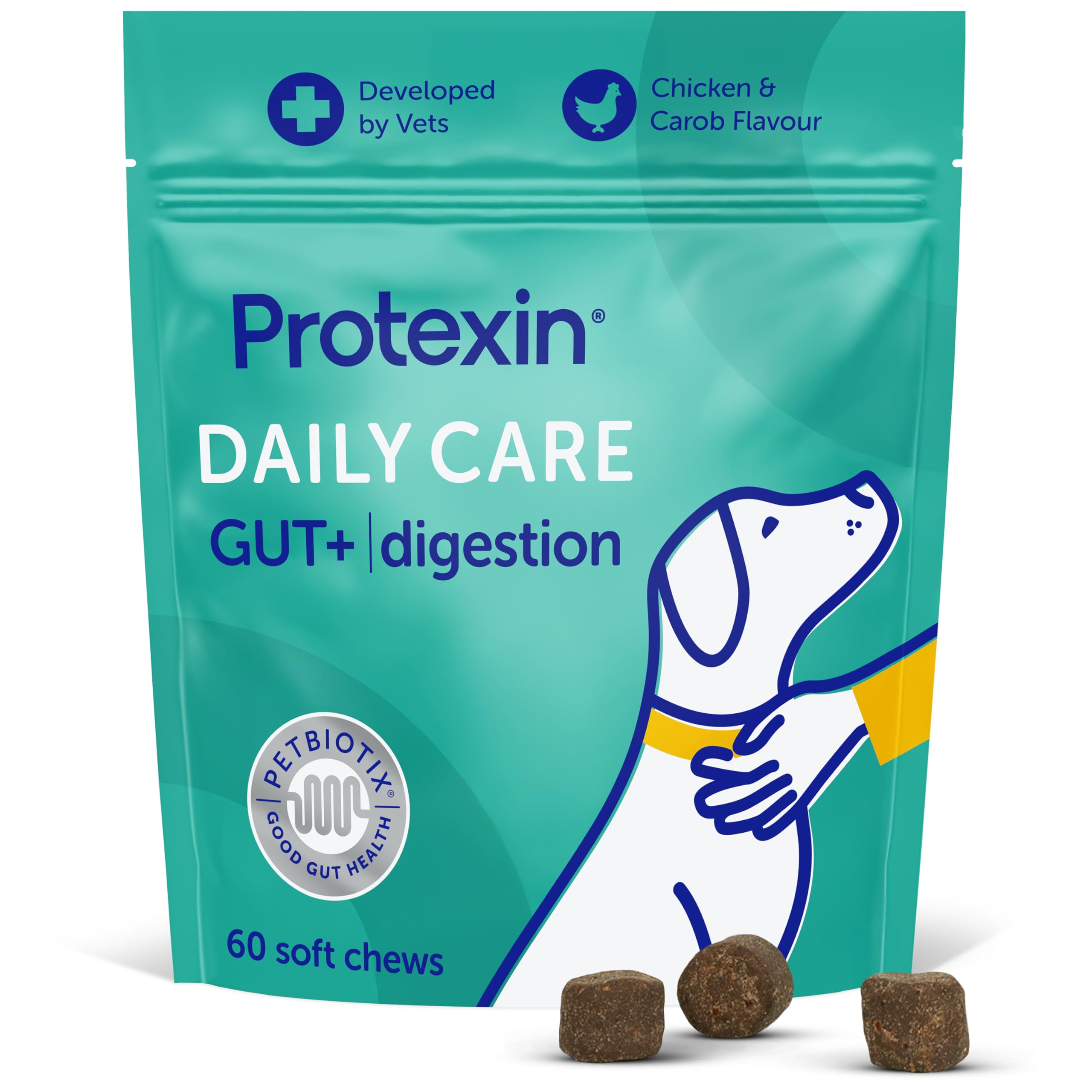 Protexin Daily Chews - High-Fibre Digestive Supplement for Dogs | Probiotics & Prebiotics 1