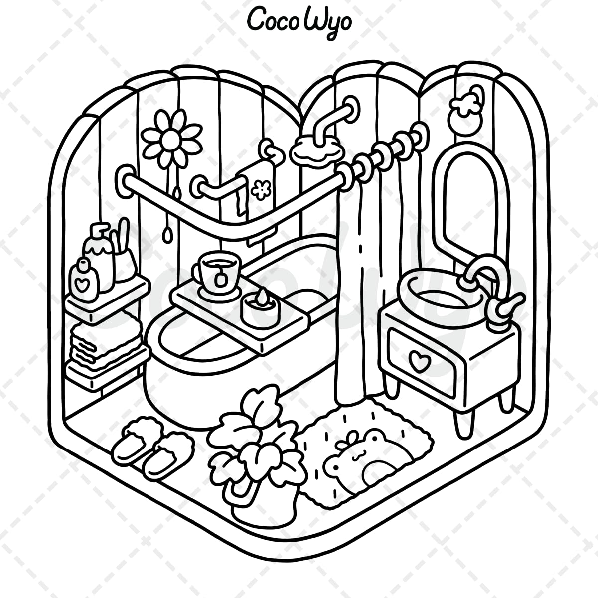 Coco Wyo Little Corner Coloring Book - Cozy Home Decor Illustrations | Paperback | English