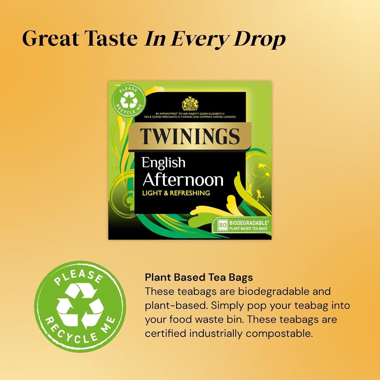 Twinings English Afternoon Tea | Light Black Tea | 320 Biodegradable Tea Bags