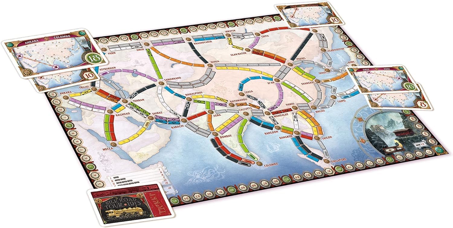 Days of Wonder Ticket to Ride Asia Board Game Expansion | 2-6 Players | 30-60 Min 4