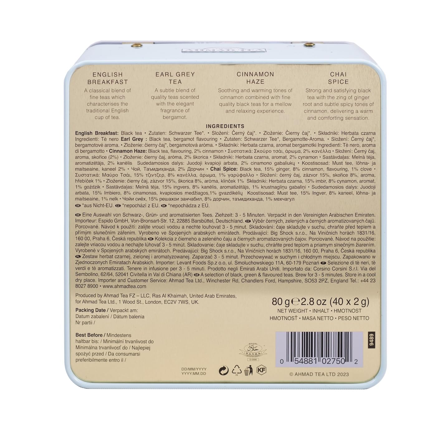 Ahmad Tea - Winter Wonderland Christmas Selection Caddy 40 Teabags 12