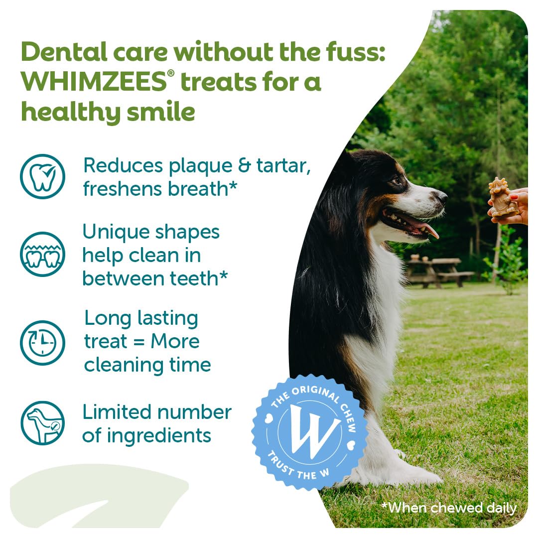 WHIMZEES By Wellness Hedgehog Dental Sticks - Natural, Grain-Free, Large Breed (18-27 kg) | 6 Count 2