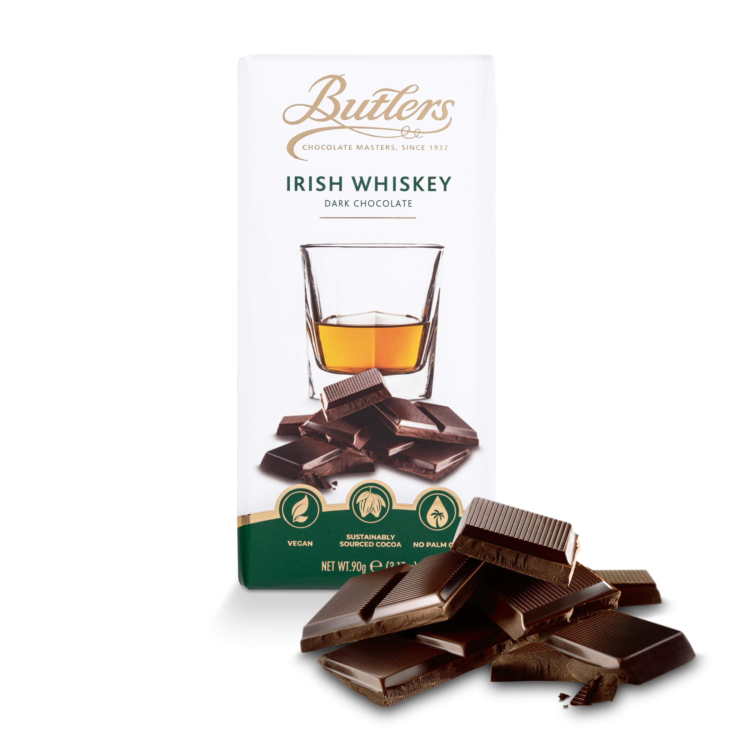 Butlers Dark Chocolate Irish Whiskey Bar 90g