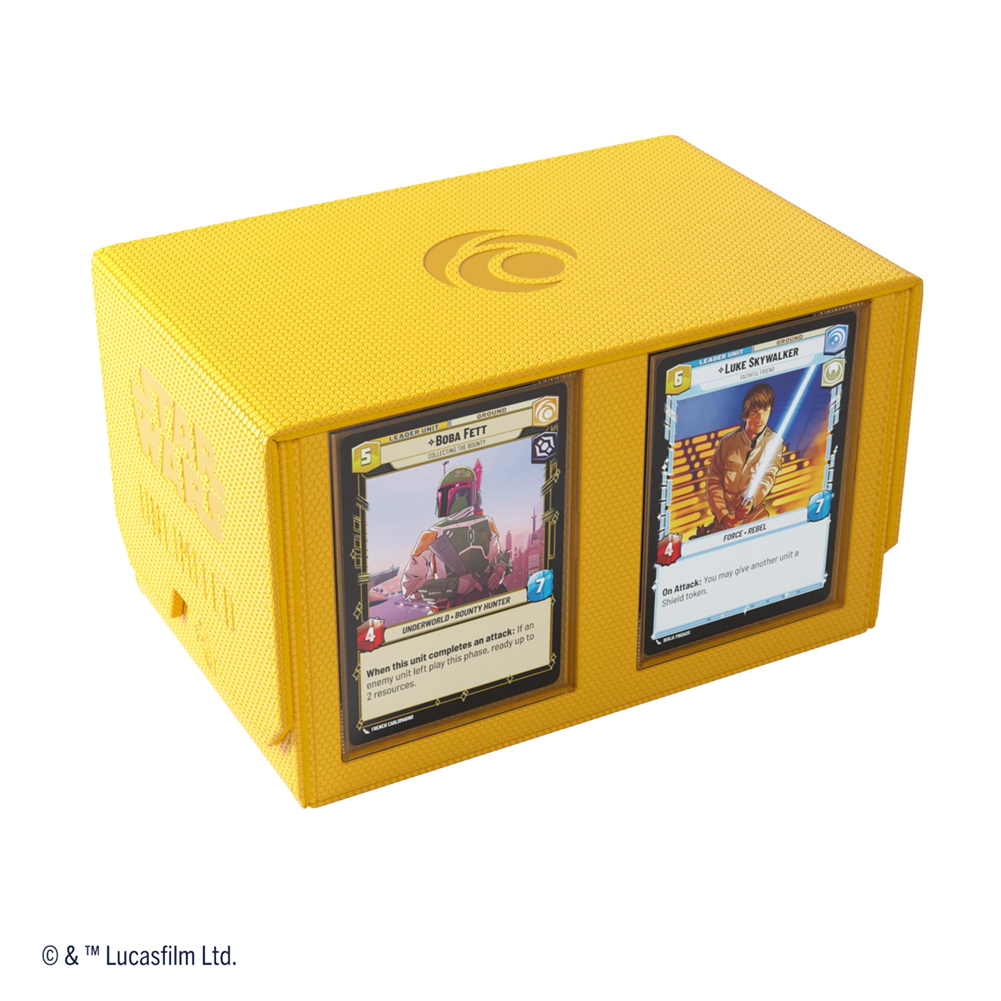 Gamegenic Star Wars Unlimited Double Deck Pod - Yellow | Holds 2 Double-Sleeved 60-Card Decks