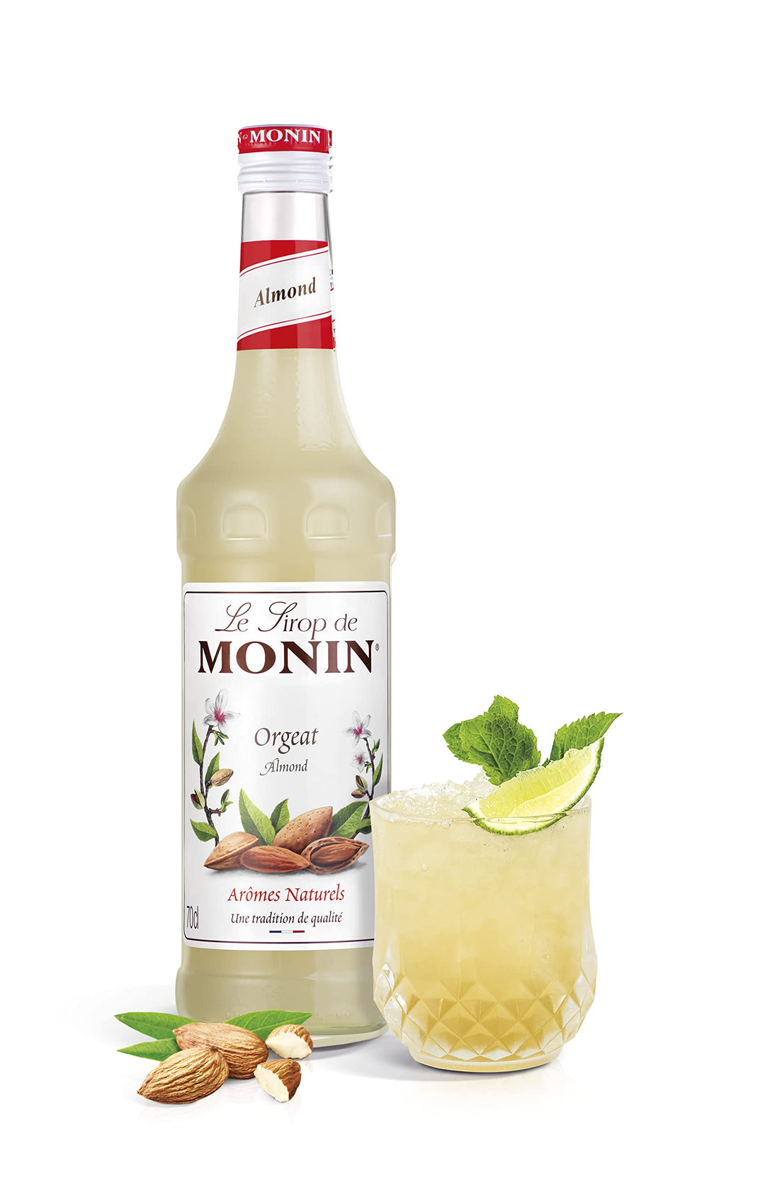 MONIN Premium Almond Orgeat Syrup 700ml - Vegan, Natural Flavouring for Cocktails & Coffee