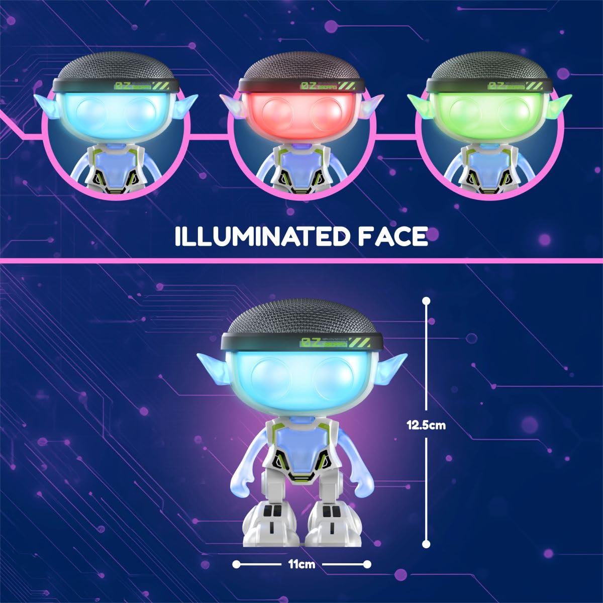 Talkimon Interactive Talkback Buddy - Voice Changer with LED Light Up Face, Sensory Toy for Kids 12