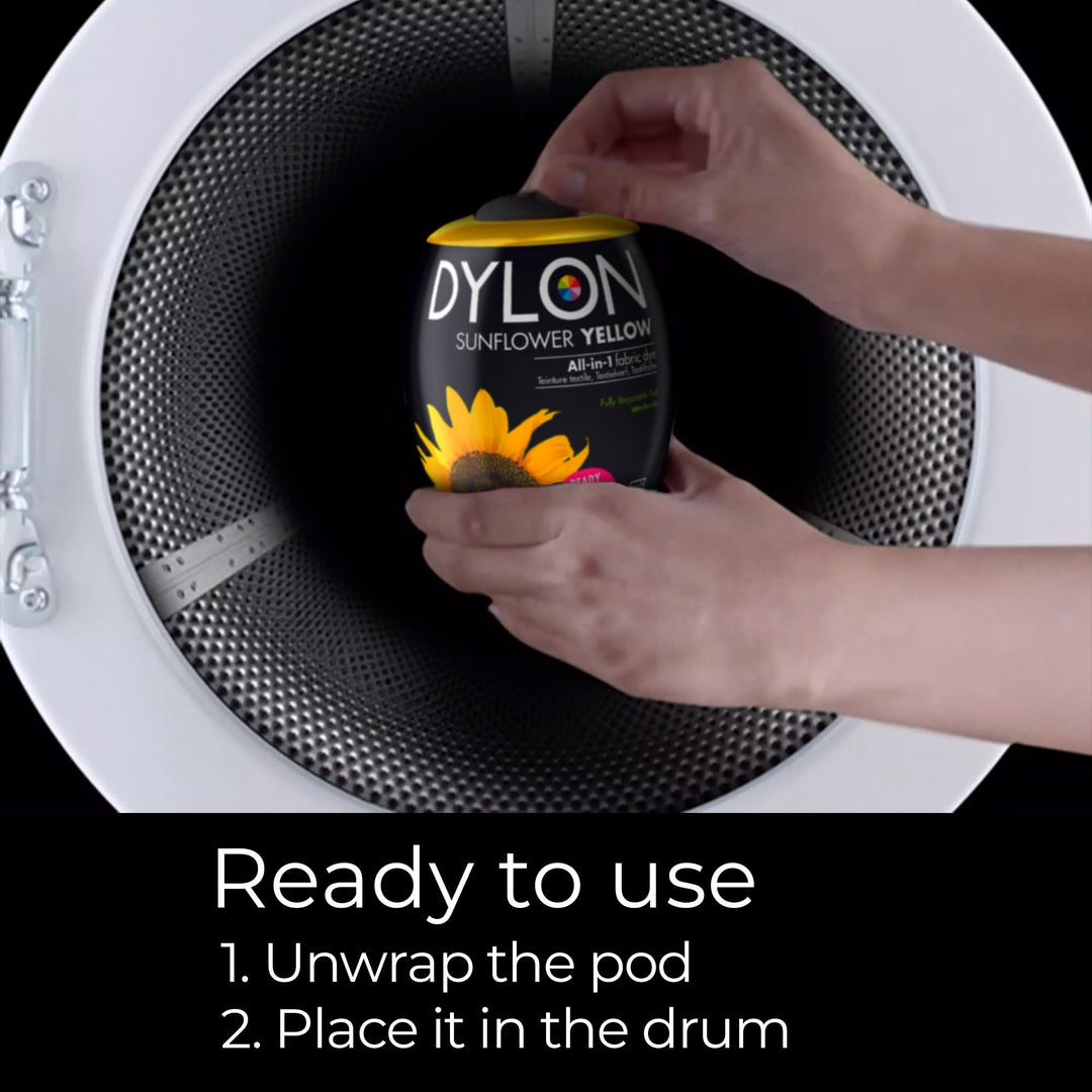 Dylon Washing Machine Fabric Dye Pod - Sunflower Yellow, 350g
