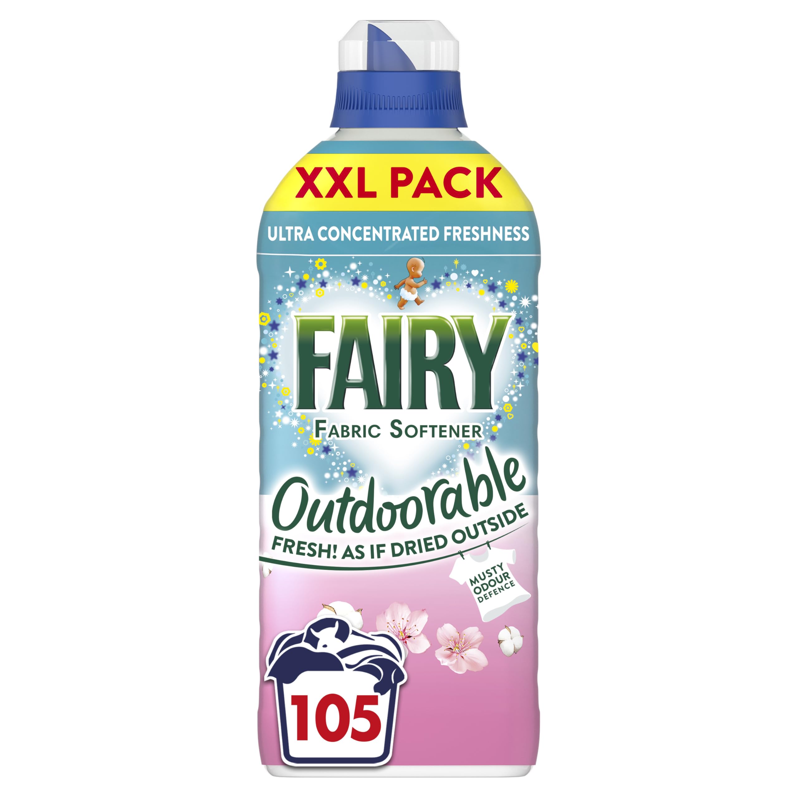 Fairy Outdoorable Liquid Fabric Softener - Cherry Blossom & Nordic Cotton Scent | 1.47L | 105 Washes 1