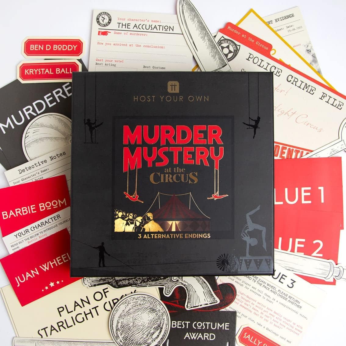 Talking Tables Circus Themed Murder Mystery Game for 5-12 Players 4
