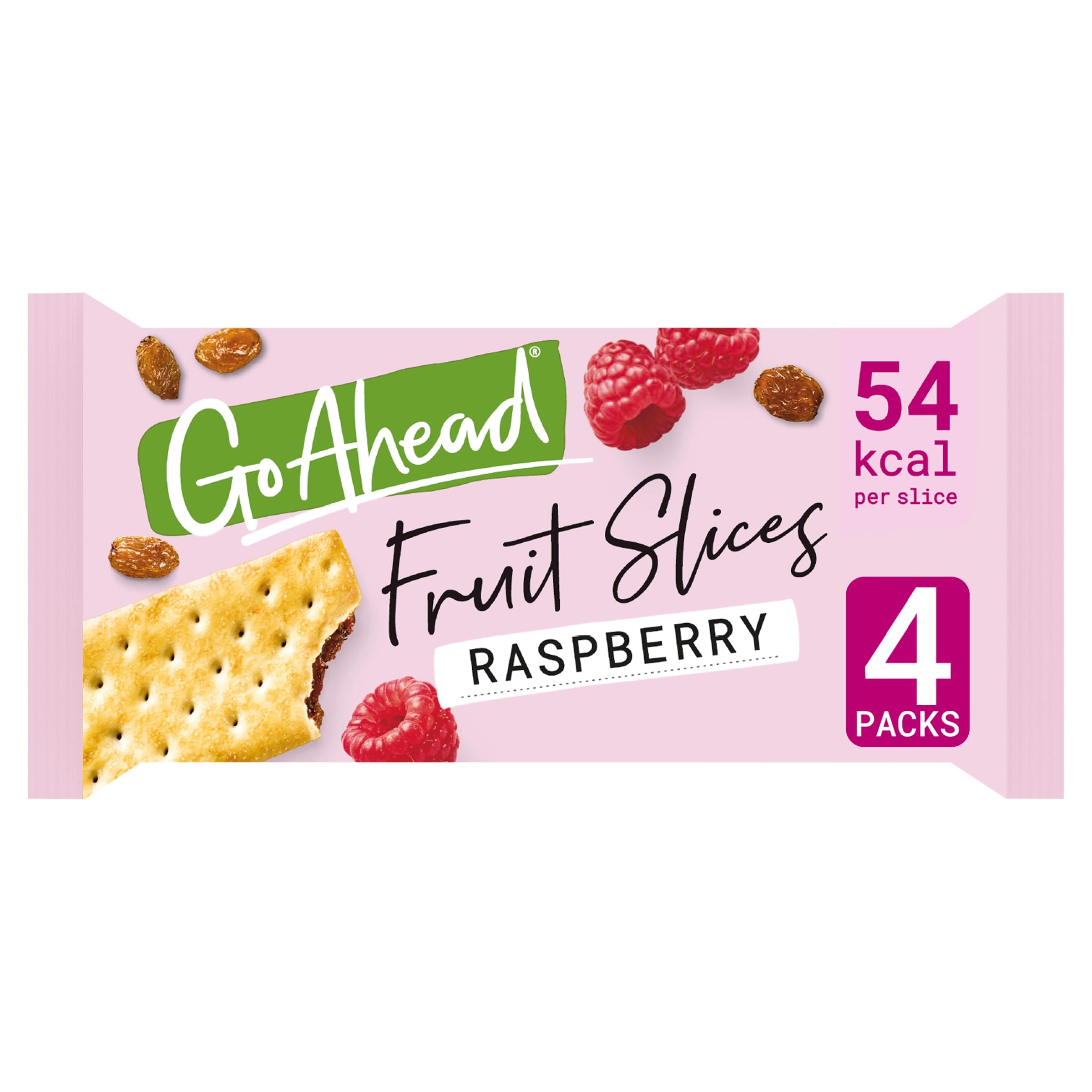 Go Ahead Raspberry Crispy Fruit Slices Snack Bars - 4 x 43.6 g Multipack 5