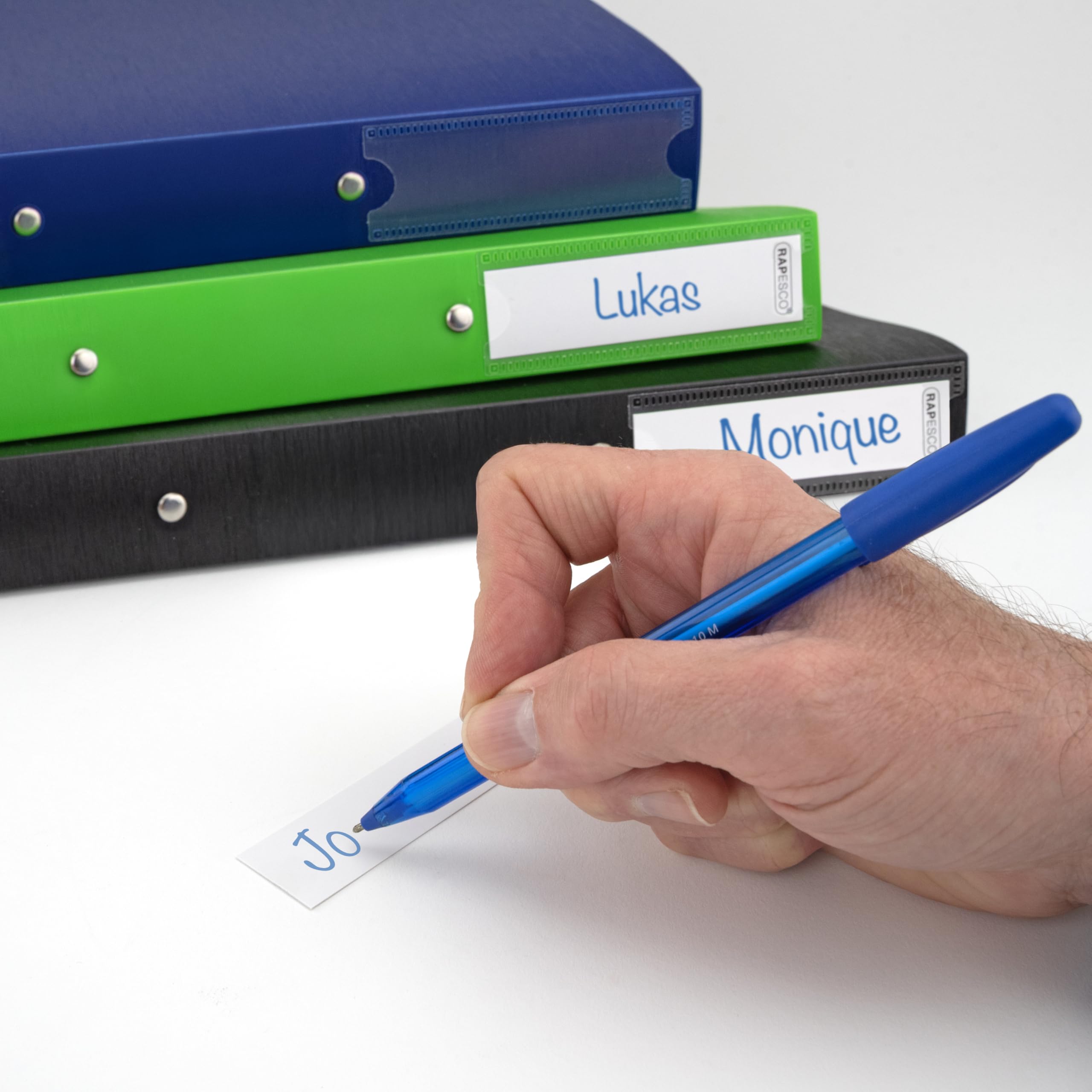 Rapesco 1826 ECO 2-Ring O-Ring Binder - 38mm Spine, A4, Assorted Colours, Pack of 10 4