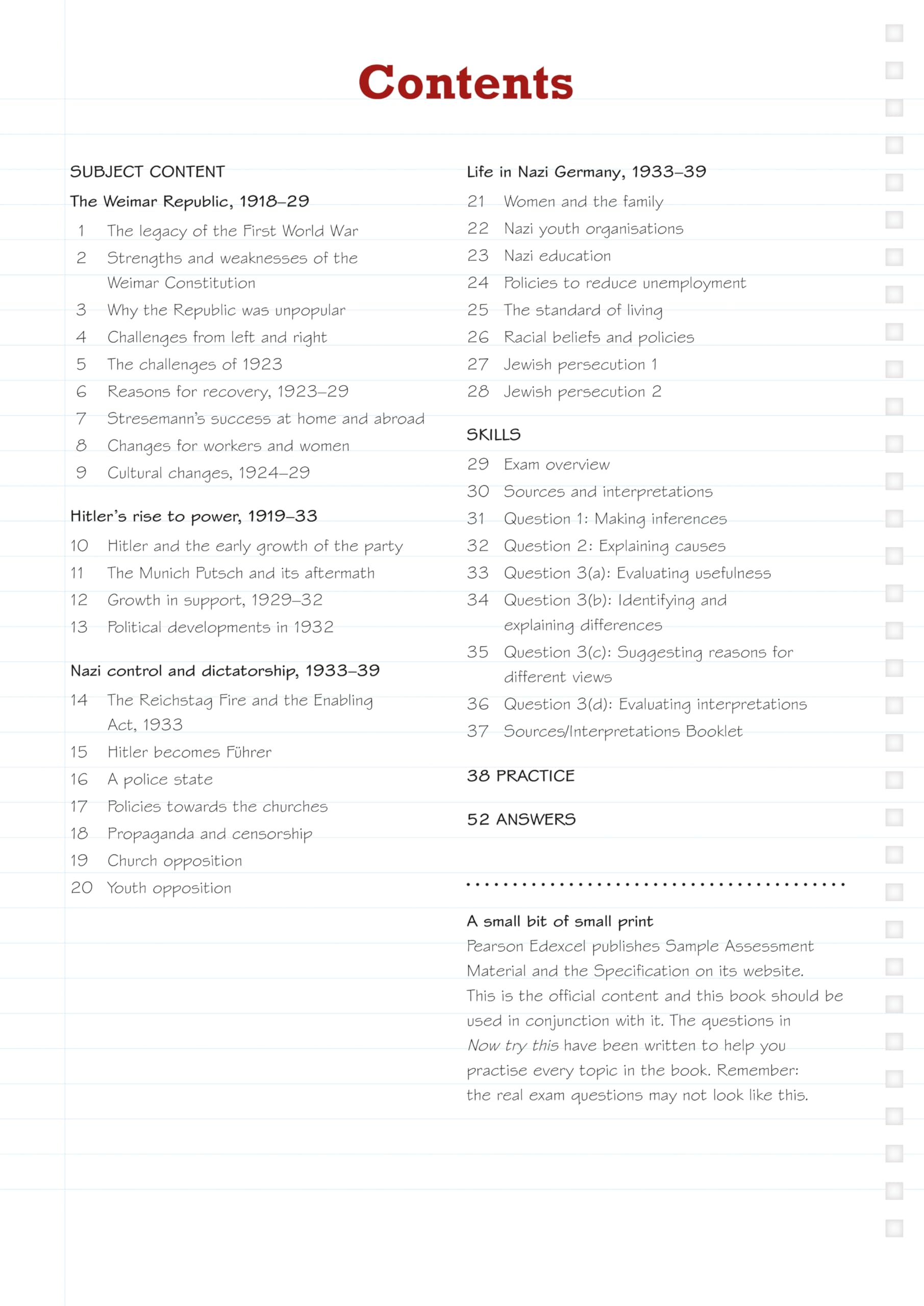 PEARSON EDUCATION Revise Edexcel GCSE (9-1) History Weimar and Nazi Germany Revision Guide and Workbook + App 2