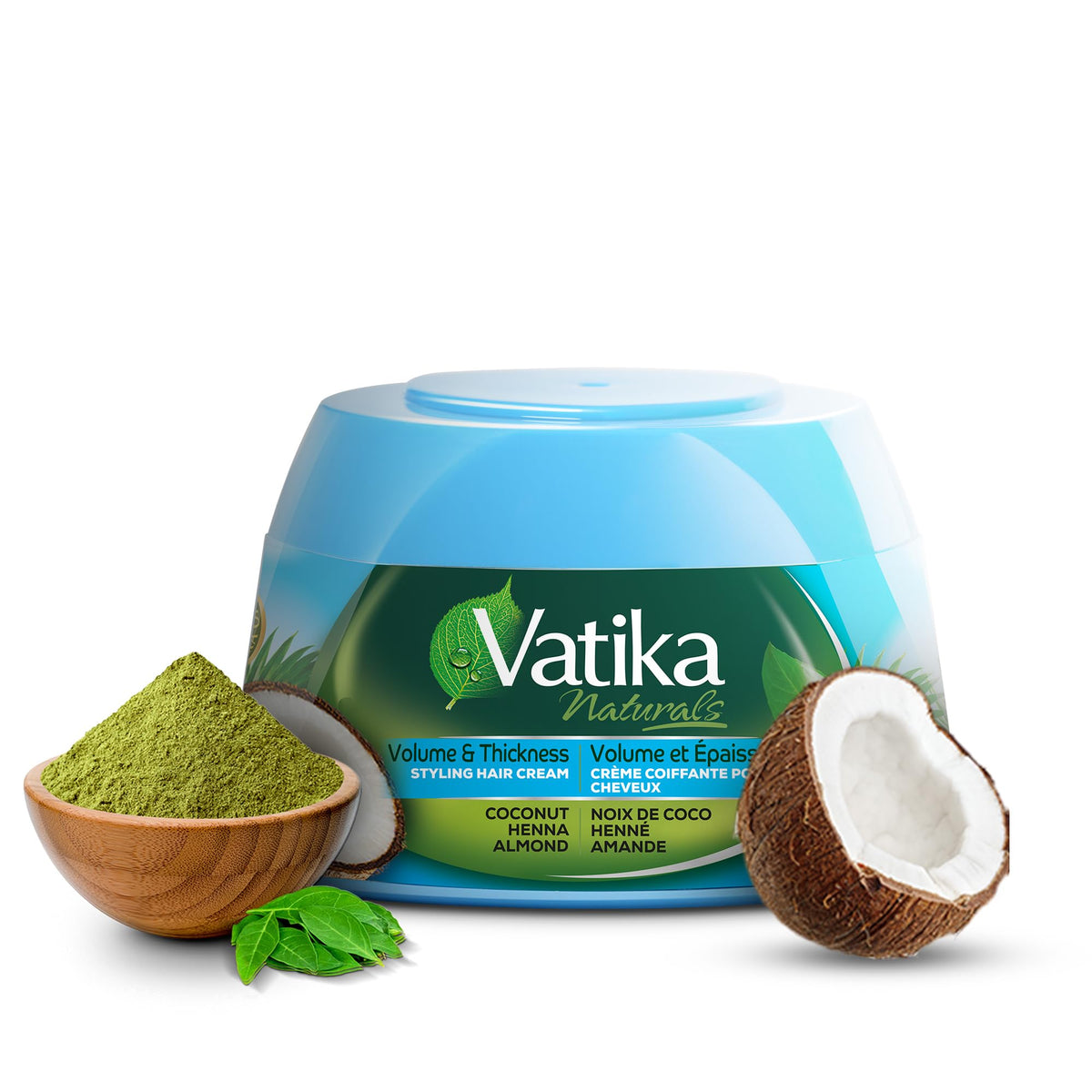 Vatika Naturals Hair Cream - Volume & Thickness (210ml) | Coconut & Henna Enriched
