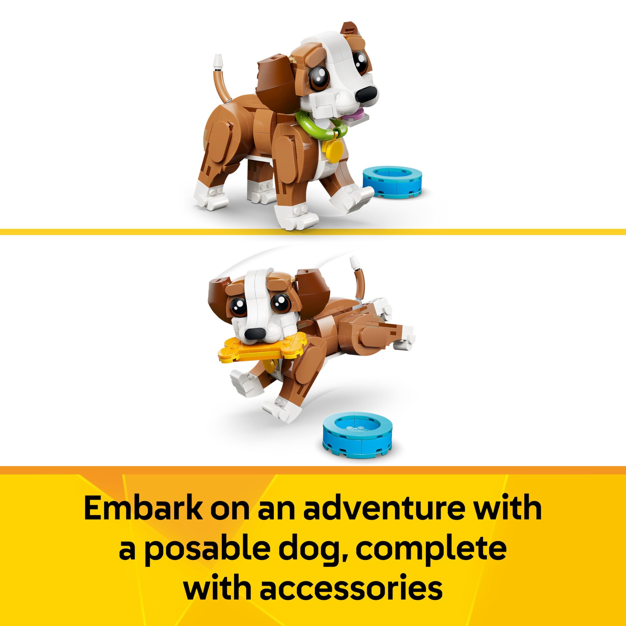 LEGO Creator 3in1 Cute Animals: Playful Puppy Dog Toy Set 31382 | Ages 8+ 4