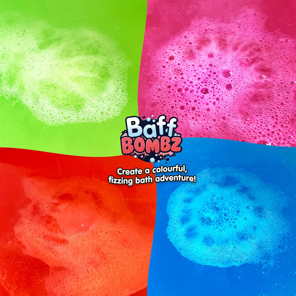 ZIMPLI Kids Bath Bombs Gift Set - 4 Pack | Moisturizing | Fruity Scents | Vegan Friendly