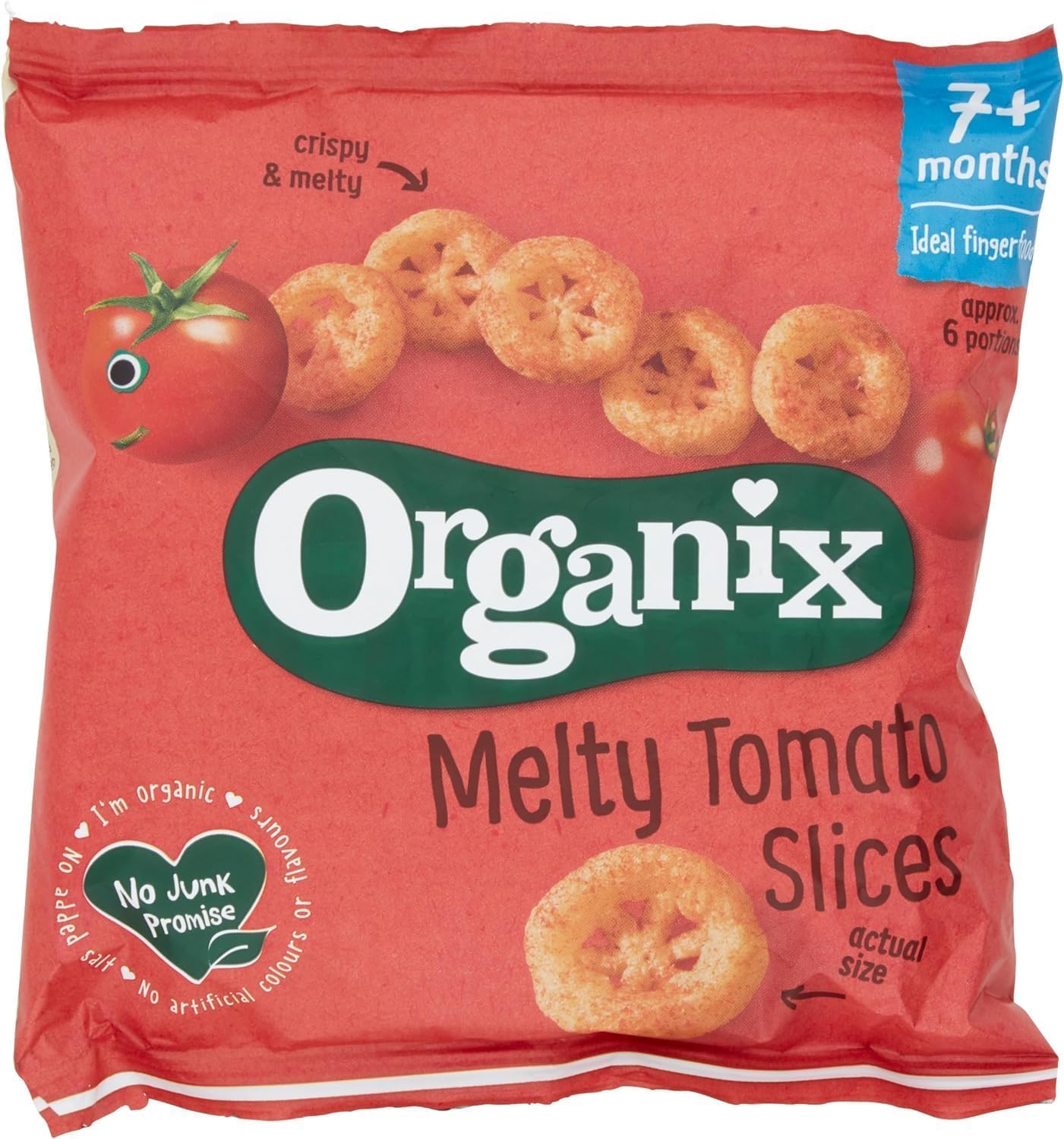 Organix Melty Tomato Slices - Organic Baby Finger Food Snack for 7+ Months, 20g