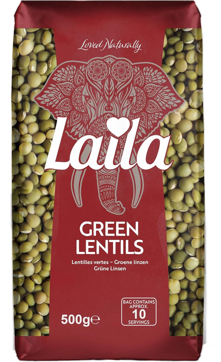 LAILA Green Lentils - High Protein & Fibre | Whole Form | 500 g 1