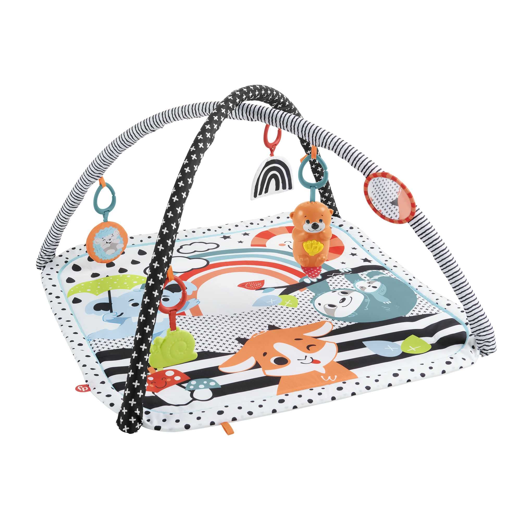 Fisher-Price 3-in-1 Baby Gym Newborn Playset - Tummy Time, Music & Lights, Sensory Toys