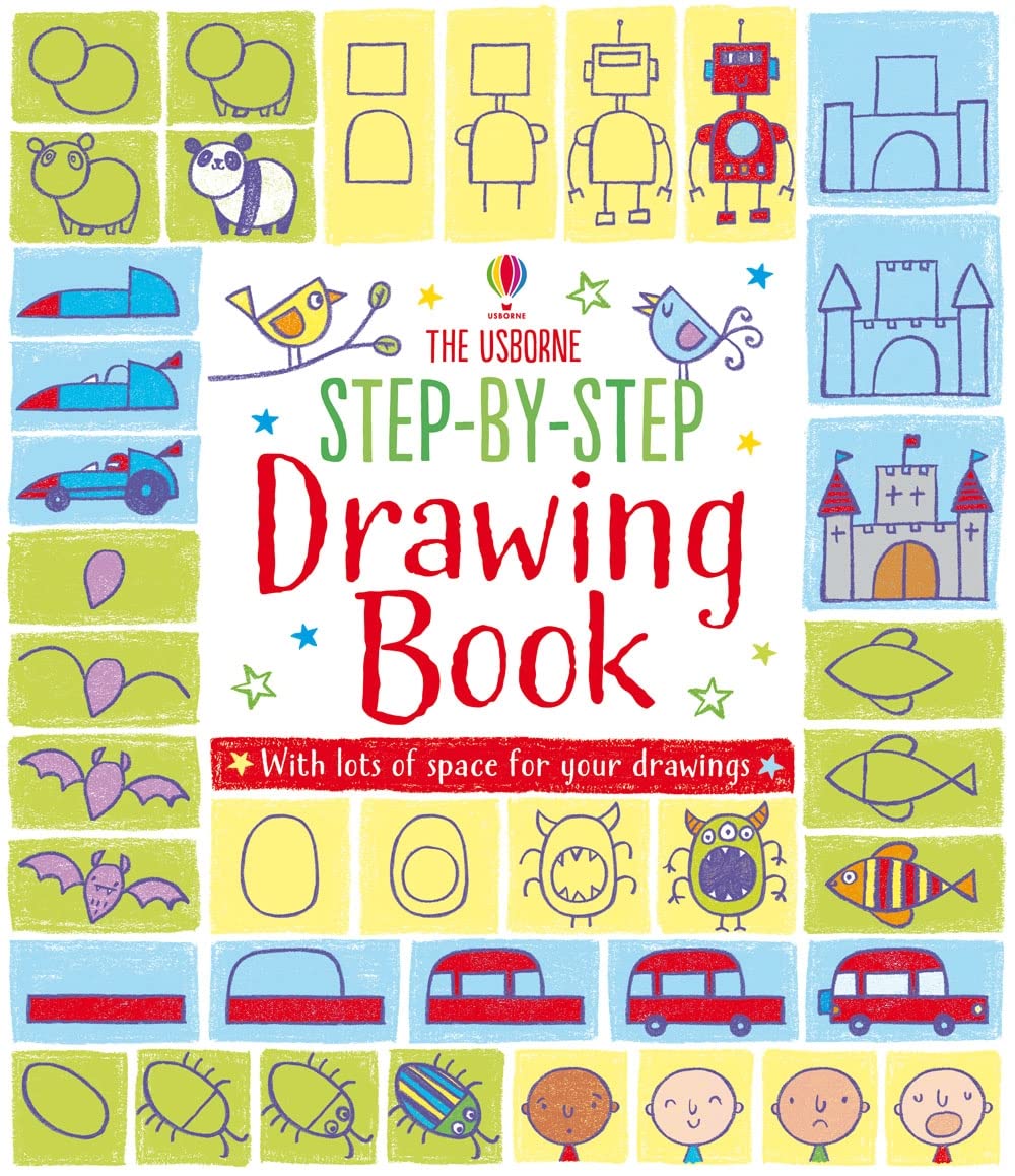 Usborne Step-by-Step Drawing Book: 1 - Activity Book for Ages 4-7 | 96 Pages 1