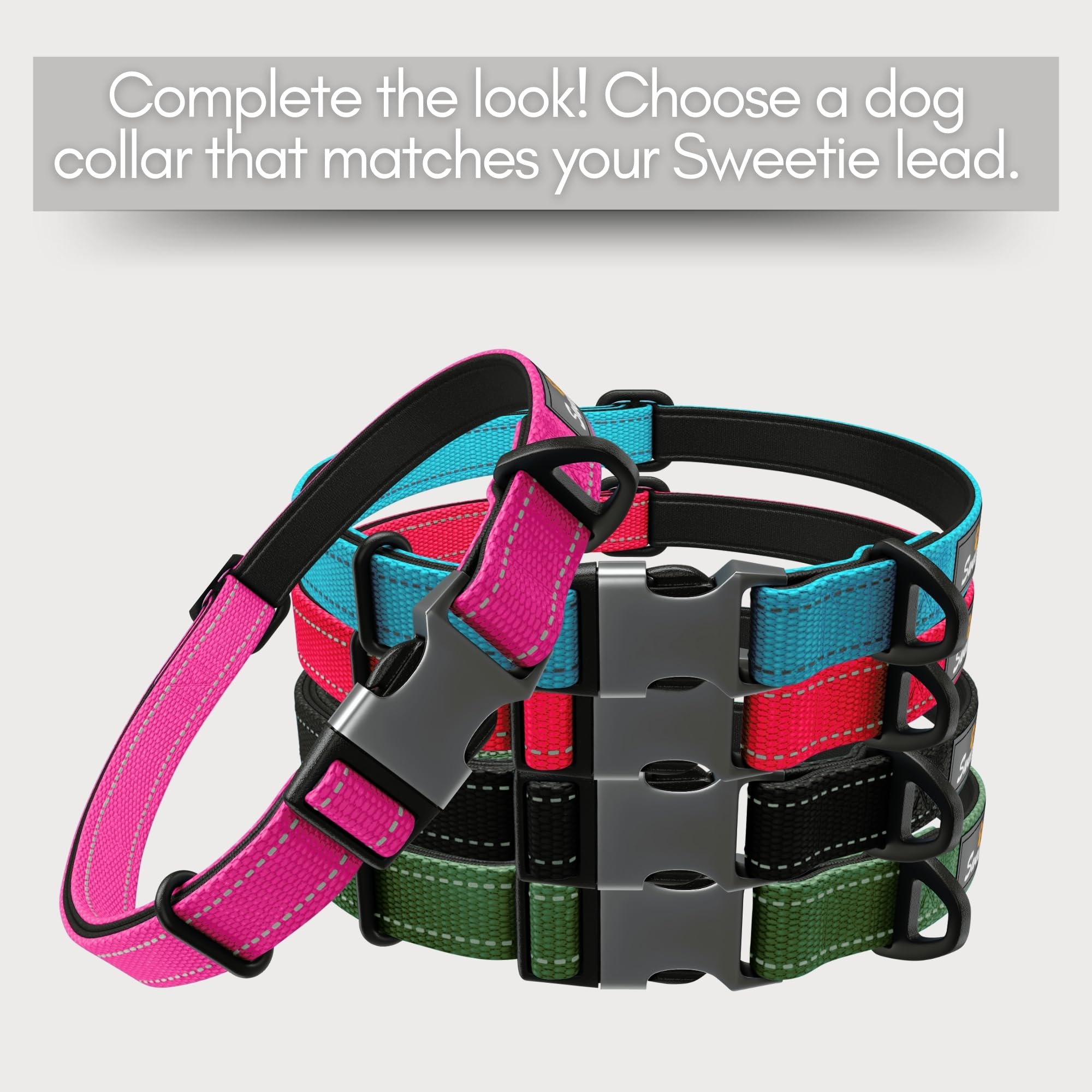 Sweetie Bungee Dog Lead - Shock Absorbing Leash for Gentle Pull Control | 40ft Length | Black 9