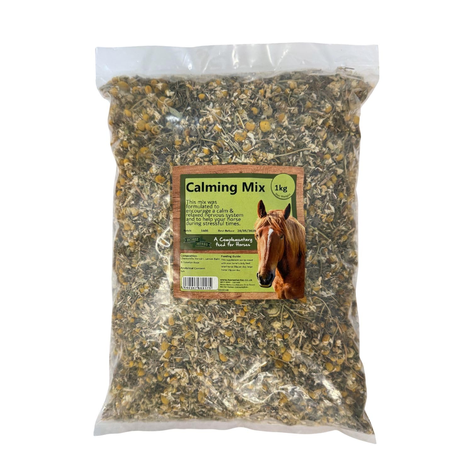 Horse Herbs Calming Mix - 1kg Natural Herbal Supplement for Horses