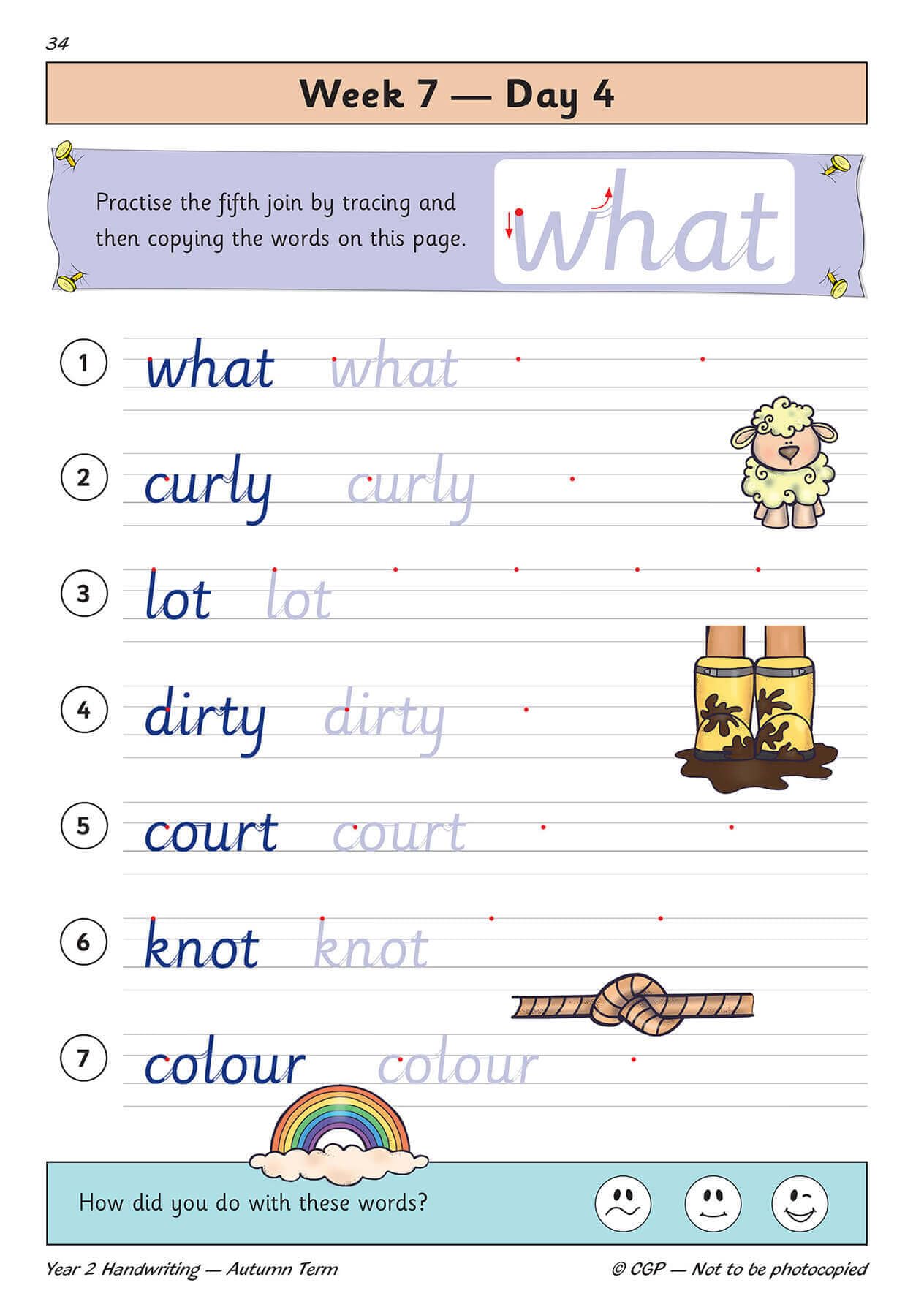 Coordination Group Publications Ltd (CGP) KS1 Handwriting Year 2 Daily Practice Book - Autumn Term | Paperback | 64 Pages 5