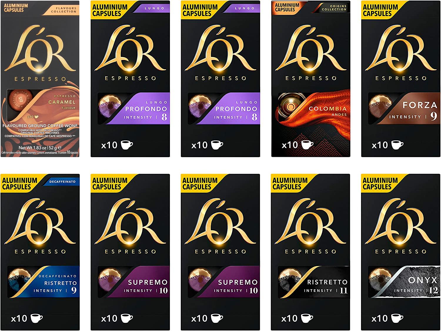 L'OR Espresso Variety Pack - Nespresso Compatible Coffee Pods | 10 Count 1
