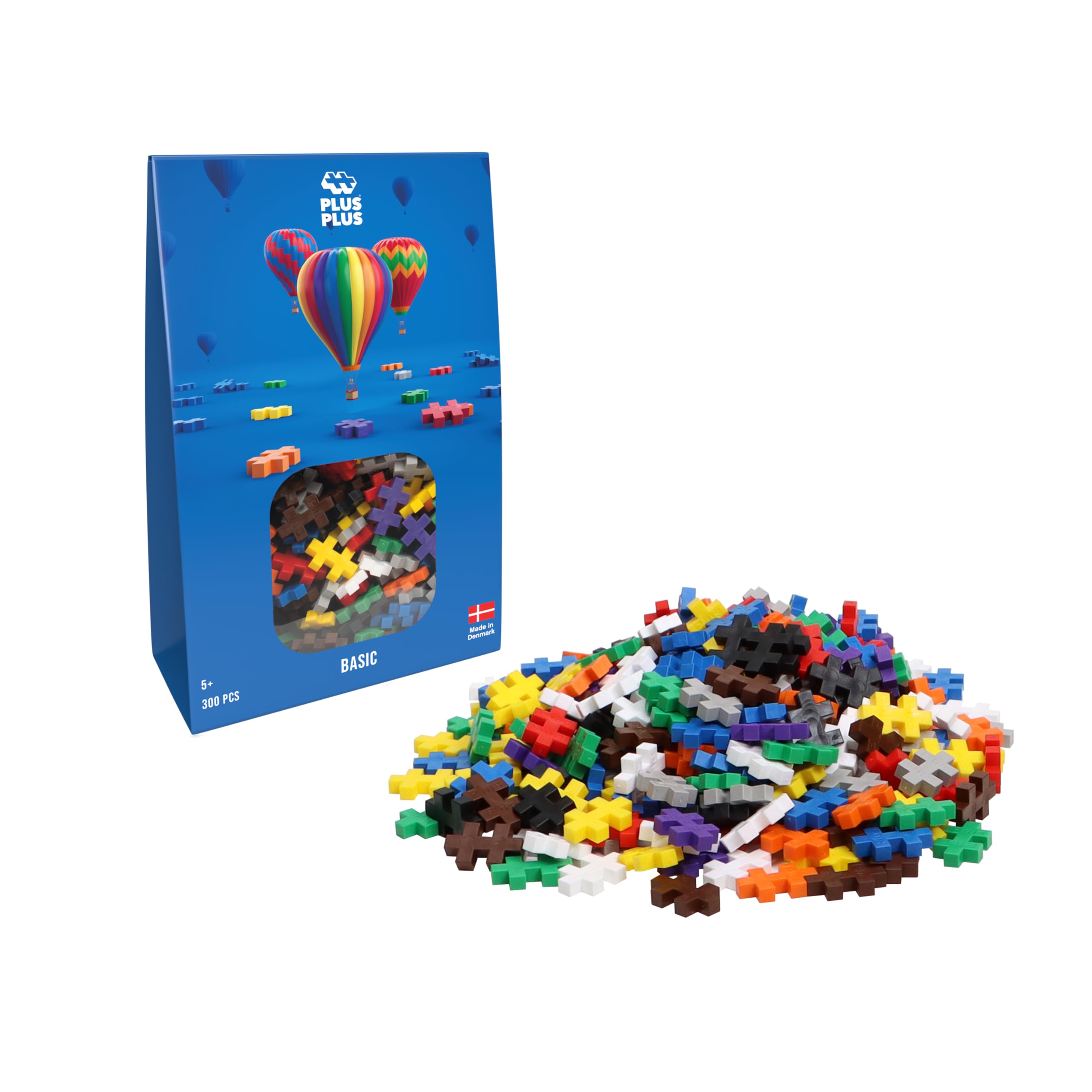 PLUS PLUS Basic 300 Piece Building Set - Creative STEM Toy for Kids Age 5+