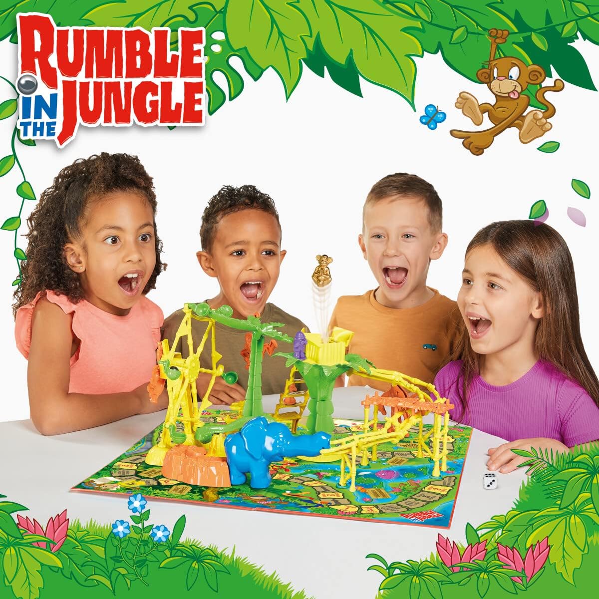 TOMY Games Rumble in the Jungle Board Game, Family Action Game for Kids & Adults 3