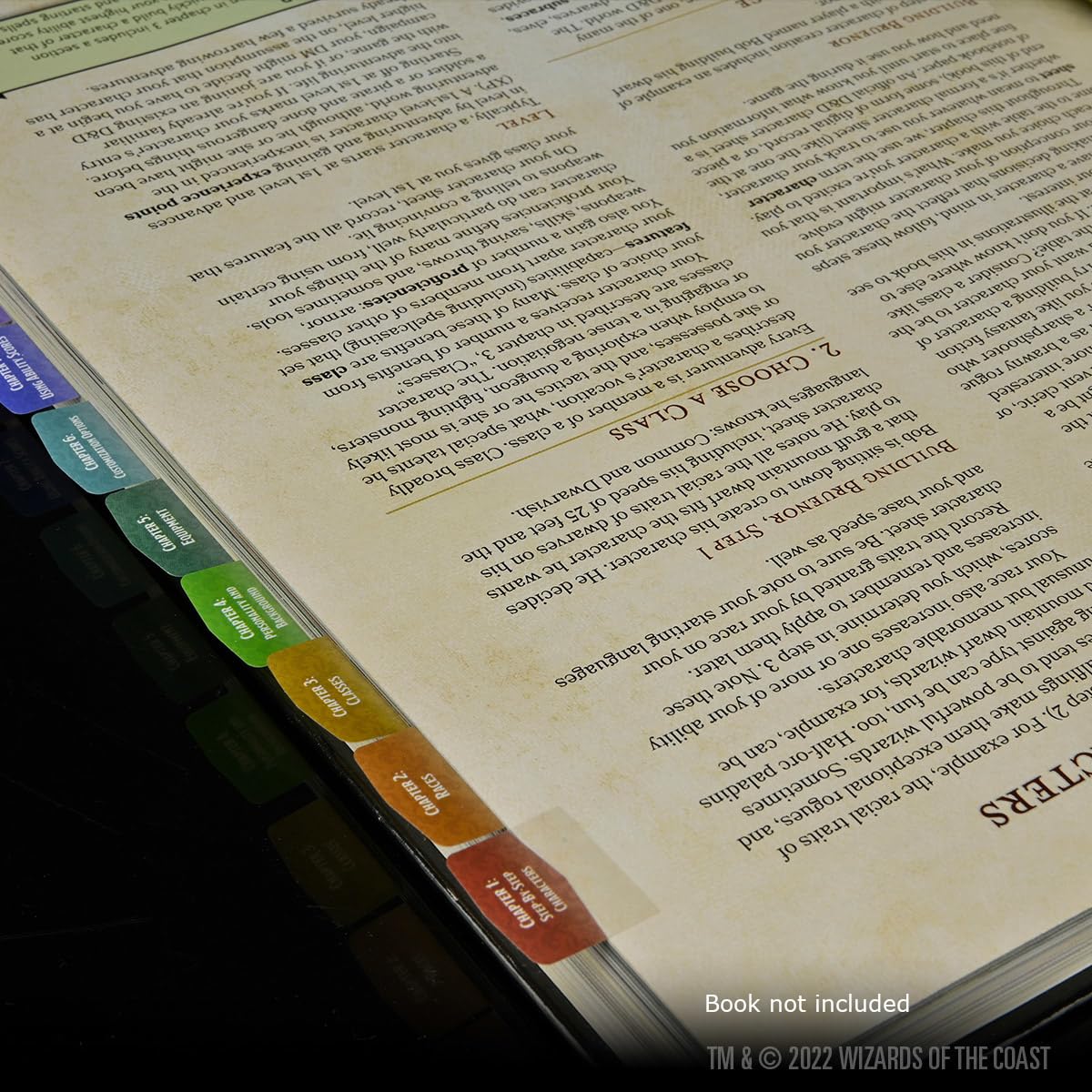 WizKids D&D Player's Handbook Book Tabs RPG Accessory | 168 Acrylic Tabs 6
