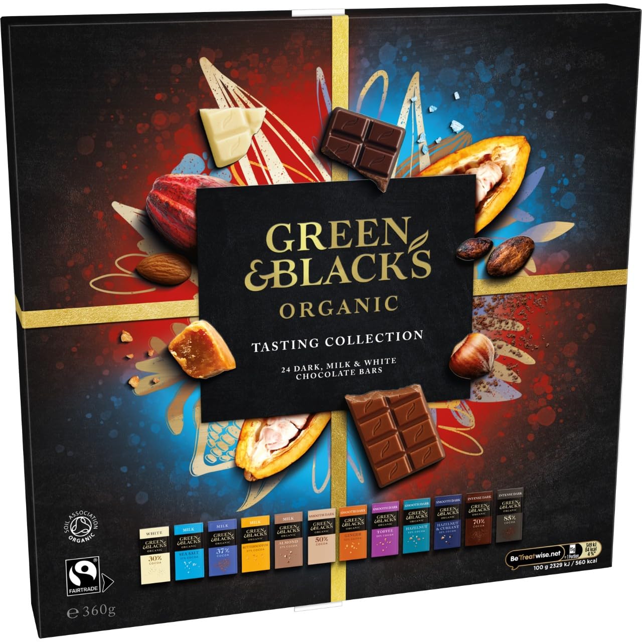 Green & Black's Organic Tasting Collection - Assorted Miniature Chocolate Bars (24 Pack) 8