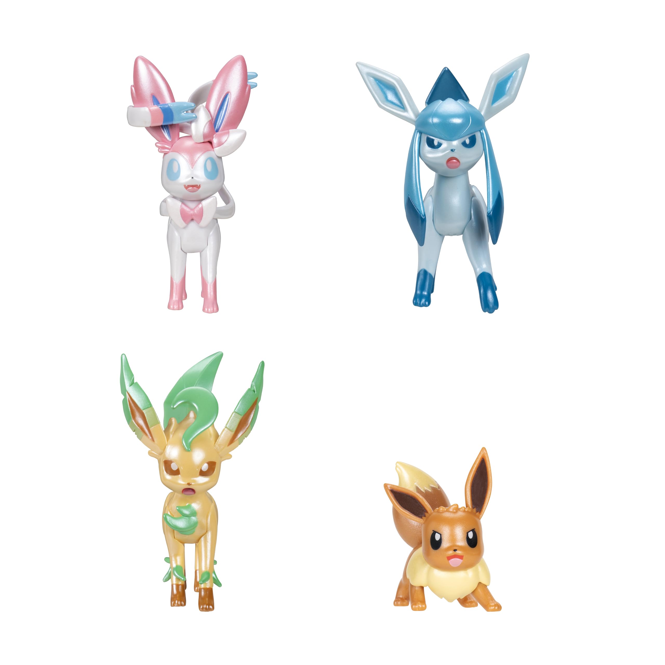 Pokémon Eevee Evolution Pack - Eevee, Leafeon, Glaceon, Sylveon Figures | Classic Edition 3