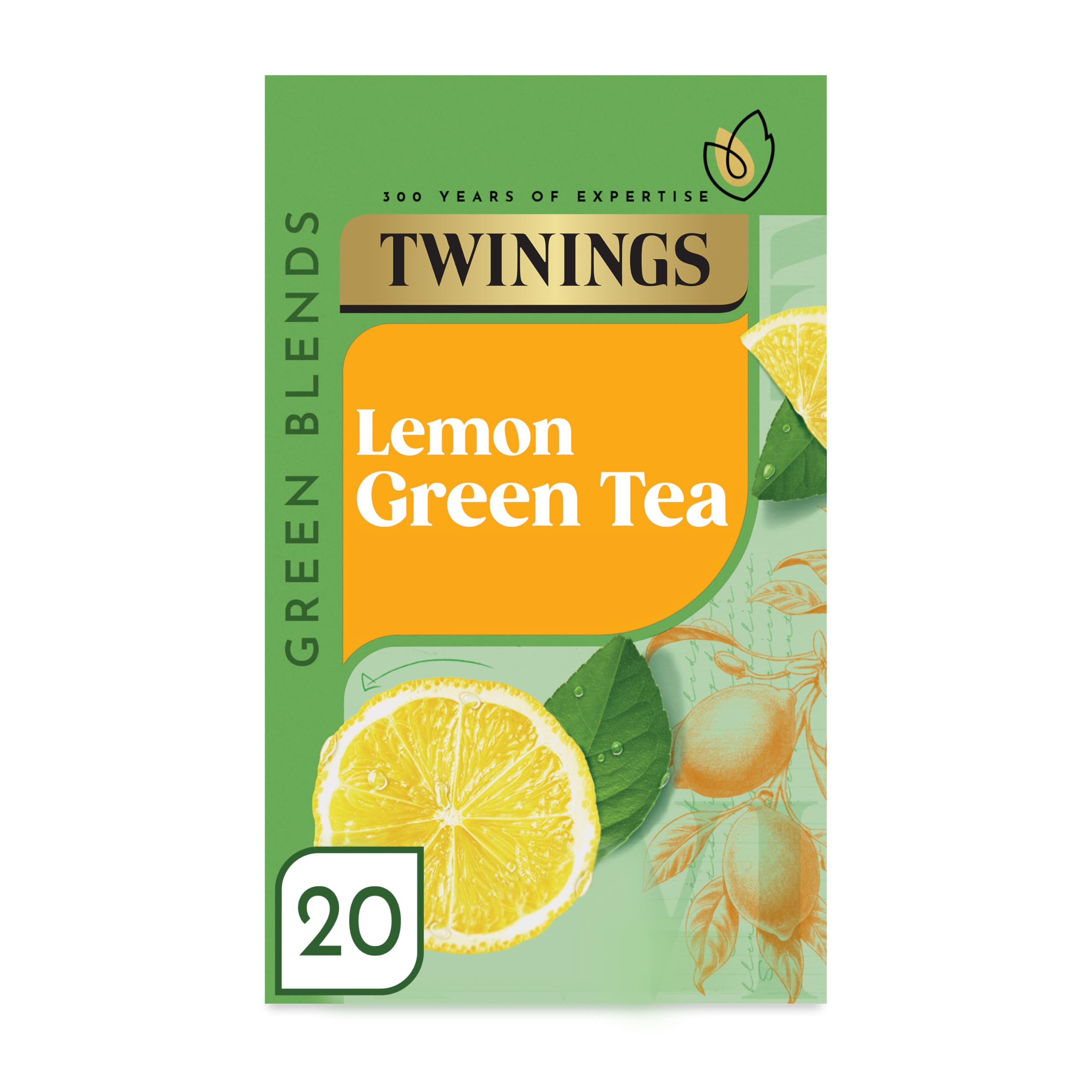 Twinings Lemon Green Tea - Refreshing Flavour | 20 Teabags | 40g