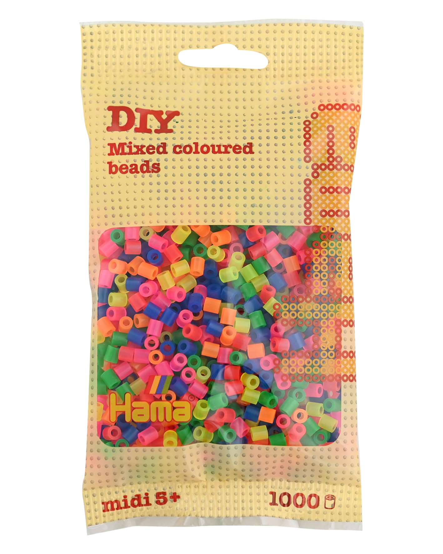 Hama 207-51 Beads - Neon Mix (1000 Midi Beads) 207-51 1