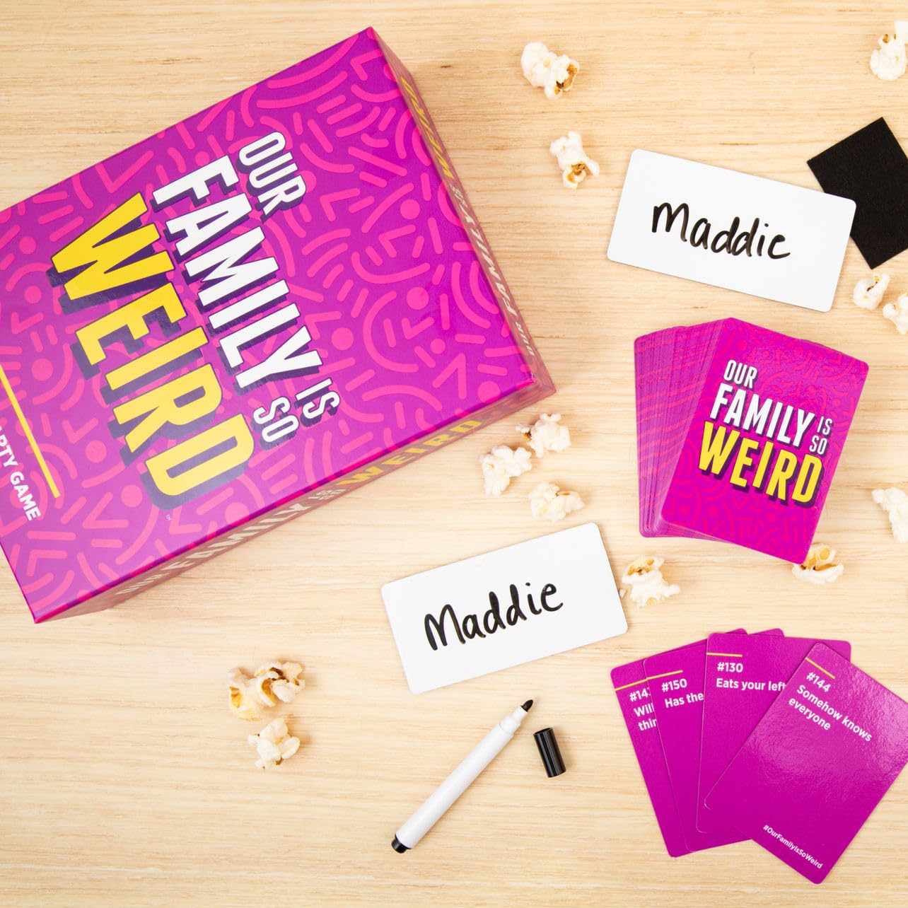 Our Family is So Weird - Family Party Game by DSS Games, 150 Prompt Cards, Dry-Erase Boards & Markers, Ages 14+