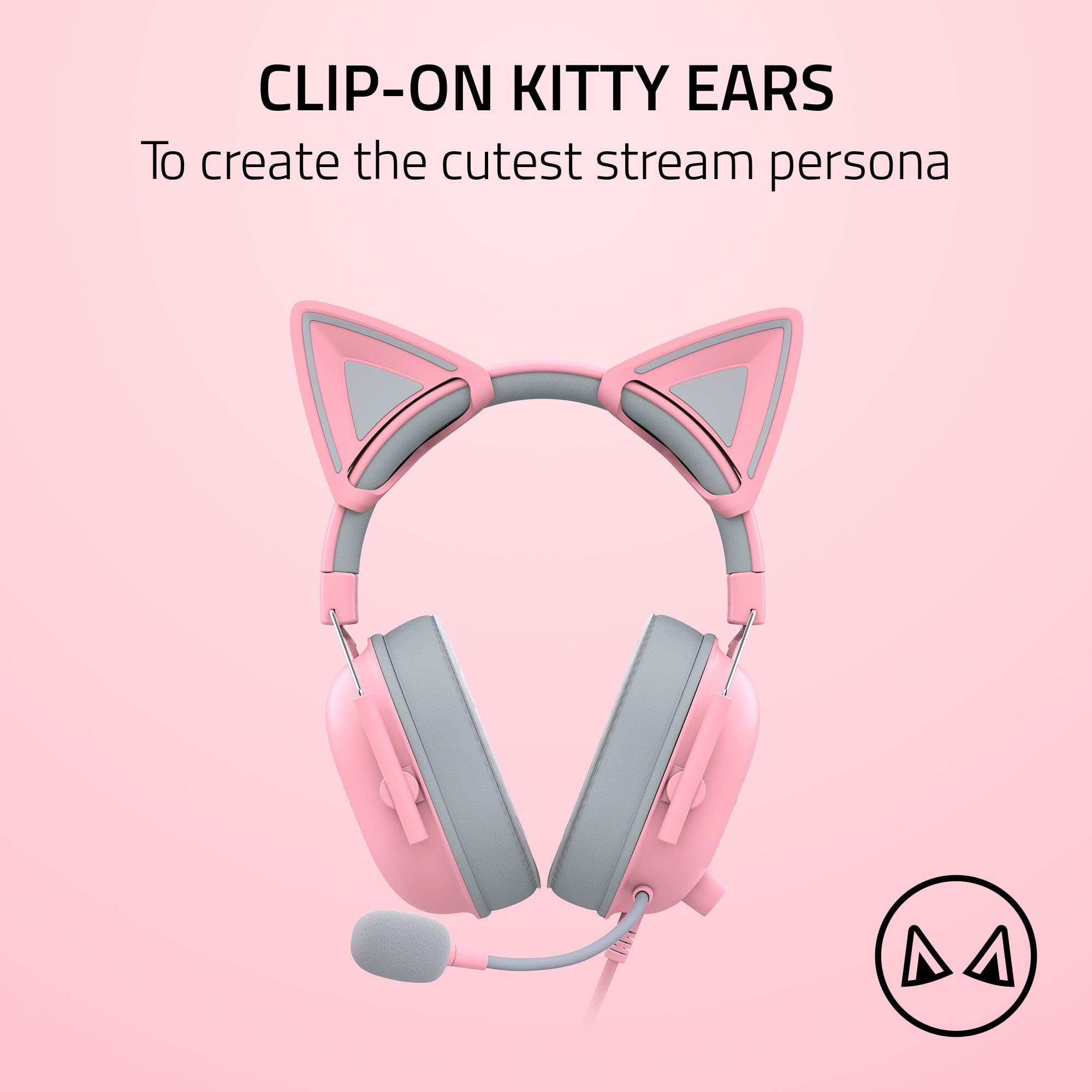 Razer Kitty Ears V2 - Clip-on Cat Ears for Headsets, Universal Fit, Lightweight Silicone Design 6