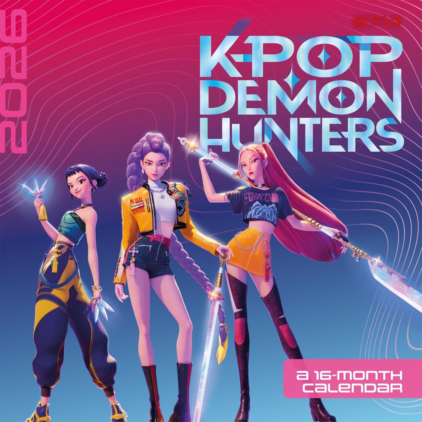 Pyramid International K-POP Demon Hunters 2026 Wall Calendar - 16-Month | 30x30cm Square 1