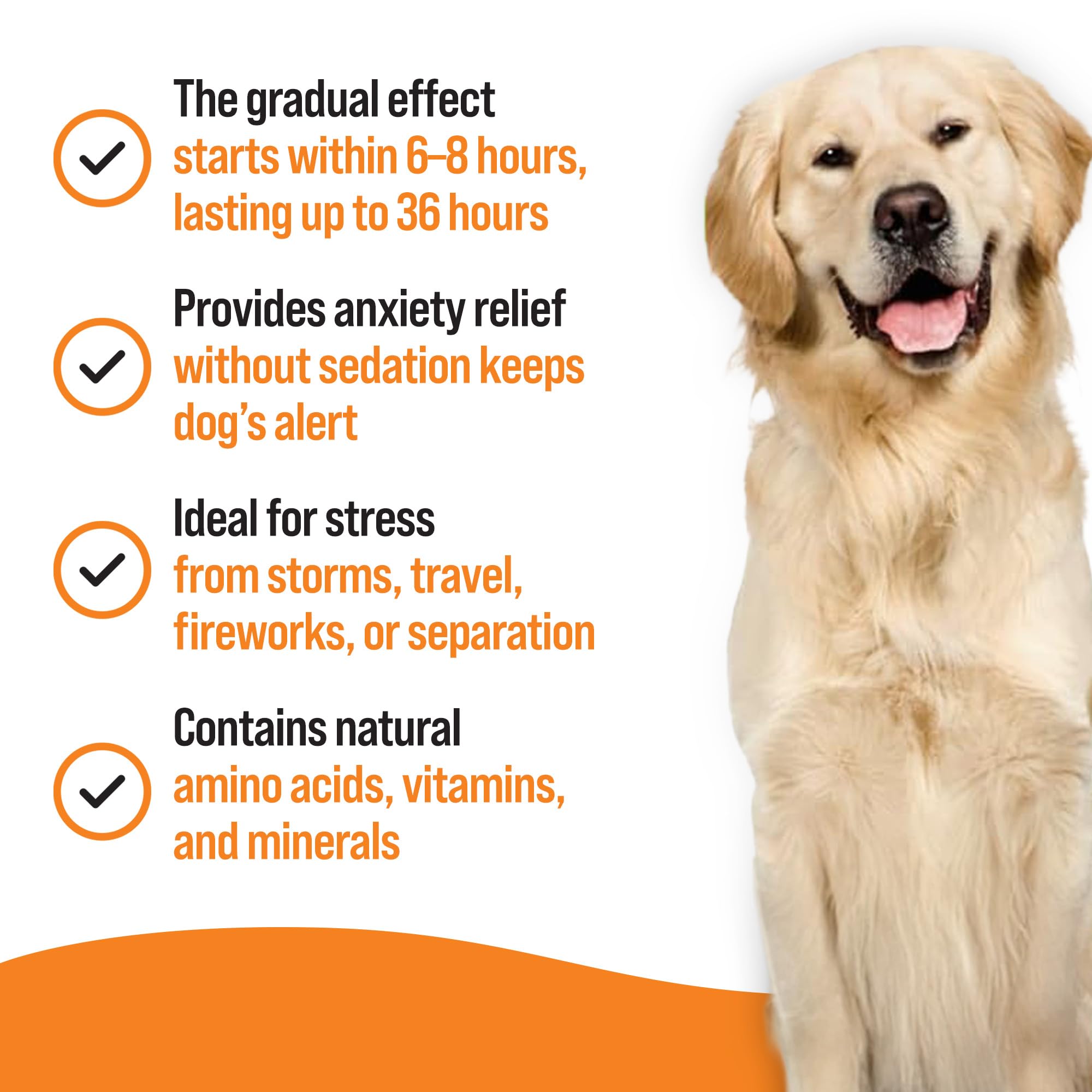 VETIQ Serene Calming Plus+ Tablets for Large Dogs (60 Count) | Stress & Anxiety Relief | Natural Ingredients 3