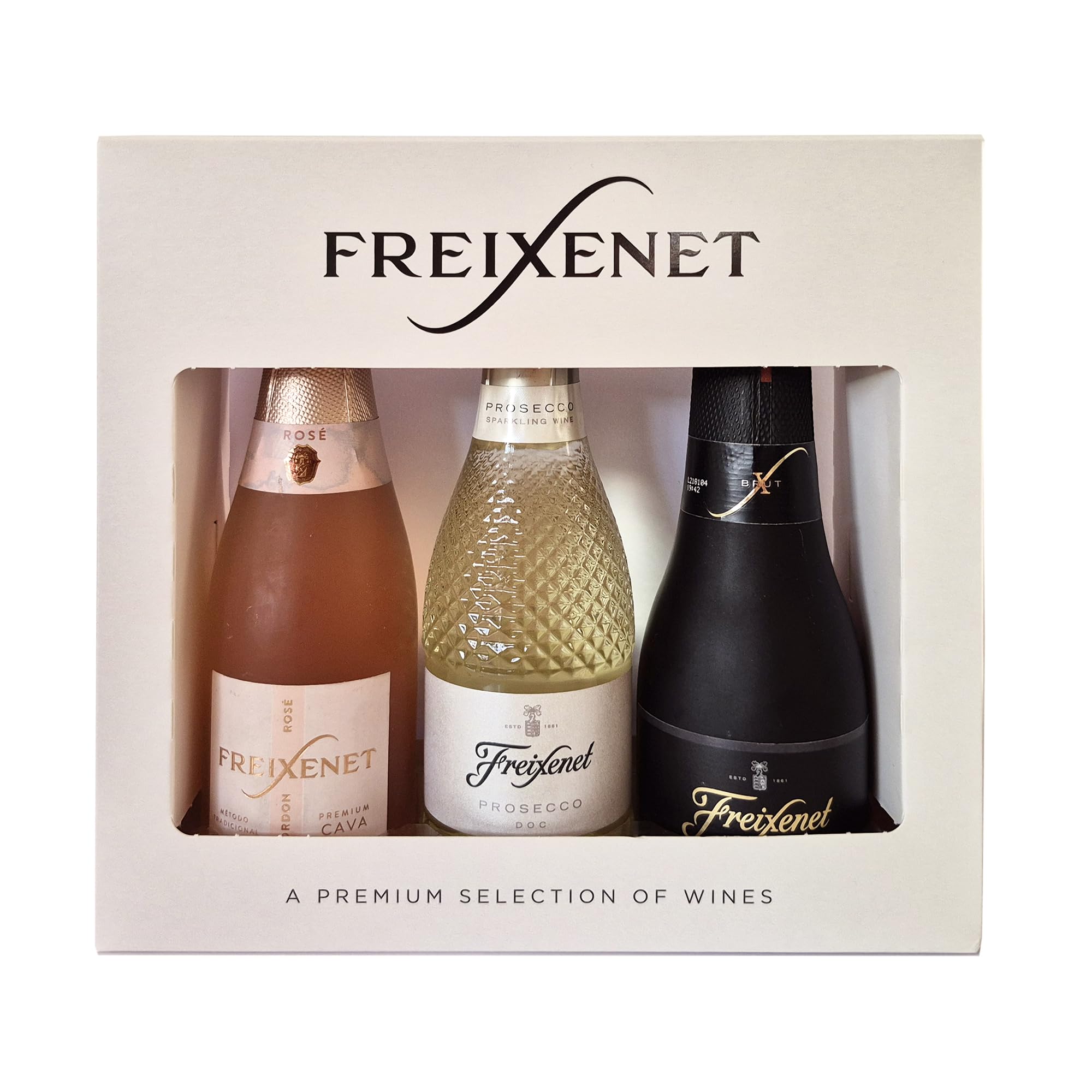 Freixenet Cordon Rosado Dry Cava 3 x 20cl Gift Pack (11.5% ABV)
