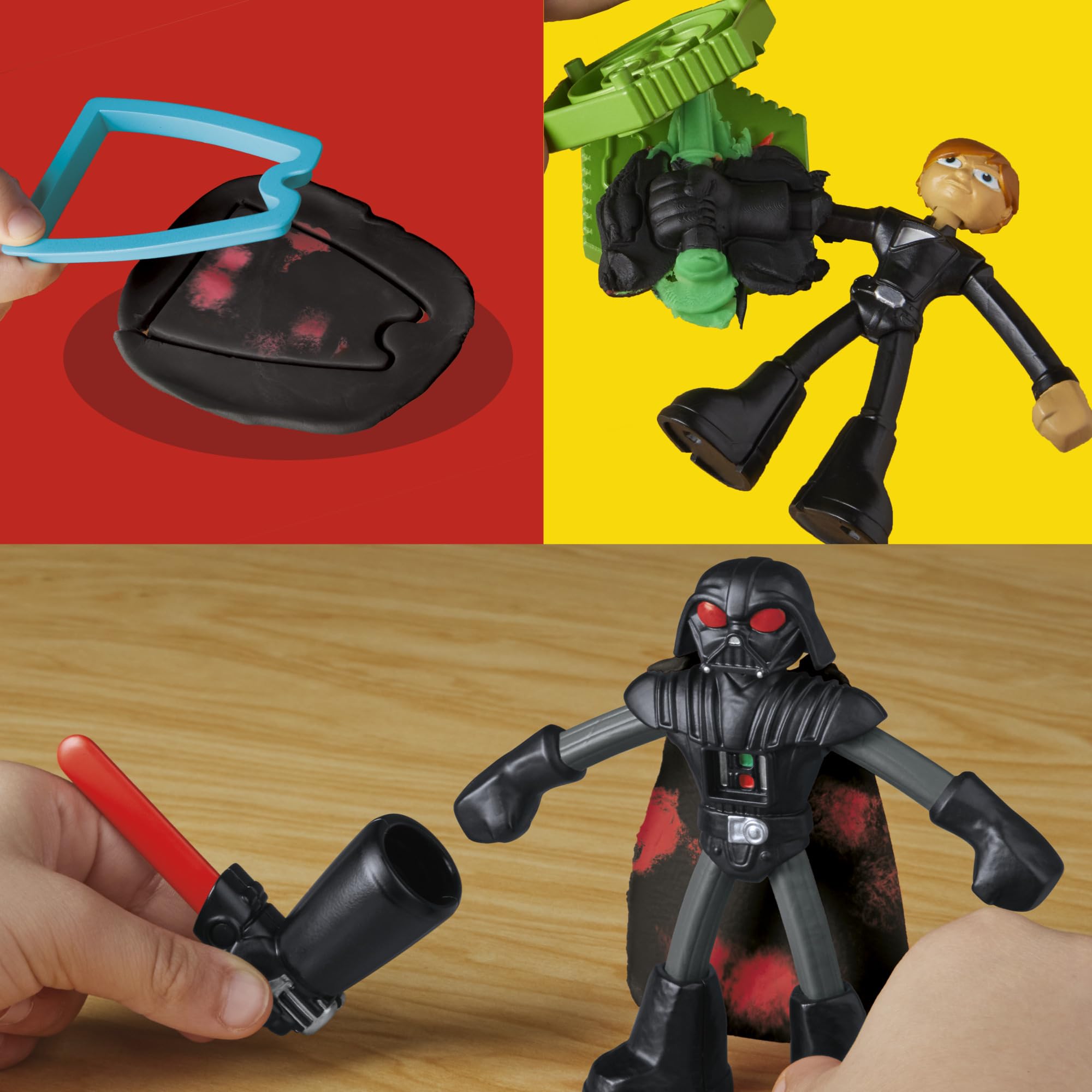 Play-Doh Star Wars Squish & Slice Lightsabers Action Figure Set | Ages 4+ | 2 Figures 4