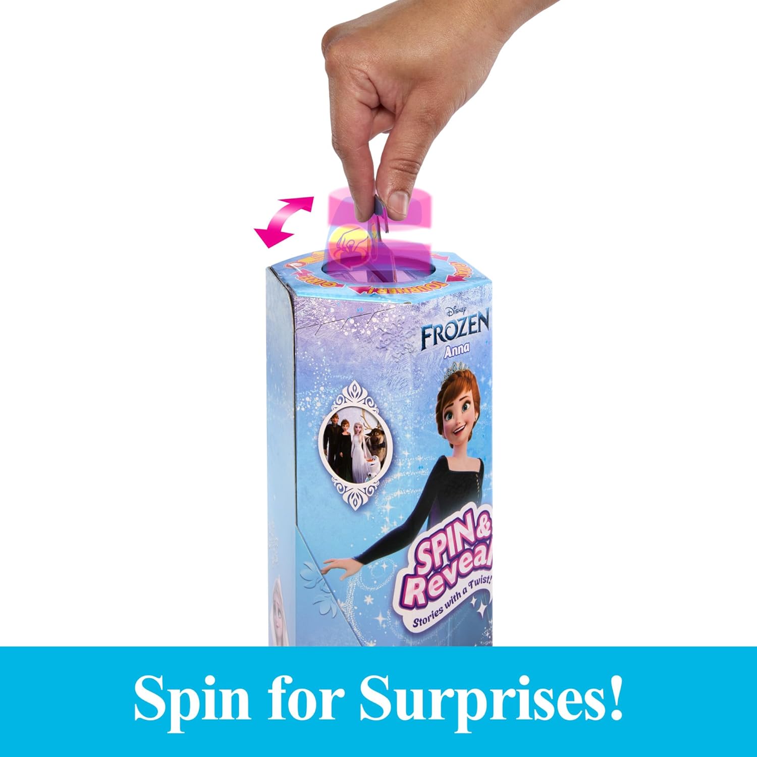 Mattel Disney Frozen Anna Spin & Reveal Fashion Doll Set with 11 Surprises