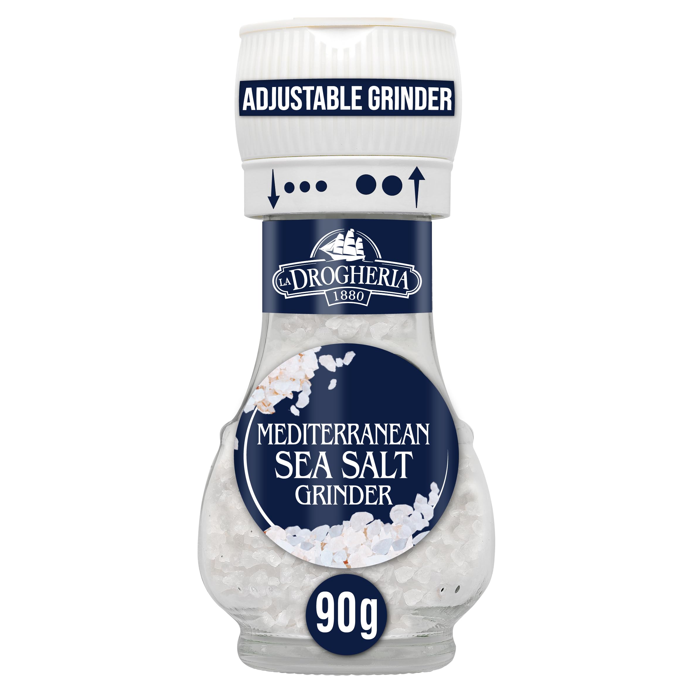 Drogheria & Alimentari Mediterranean Salt Adjustable Grinder | 90g Crystal Salt from Italy