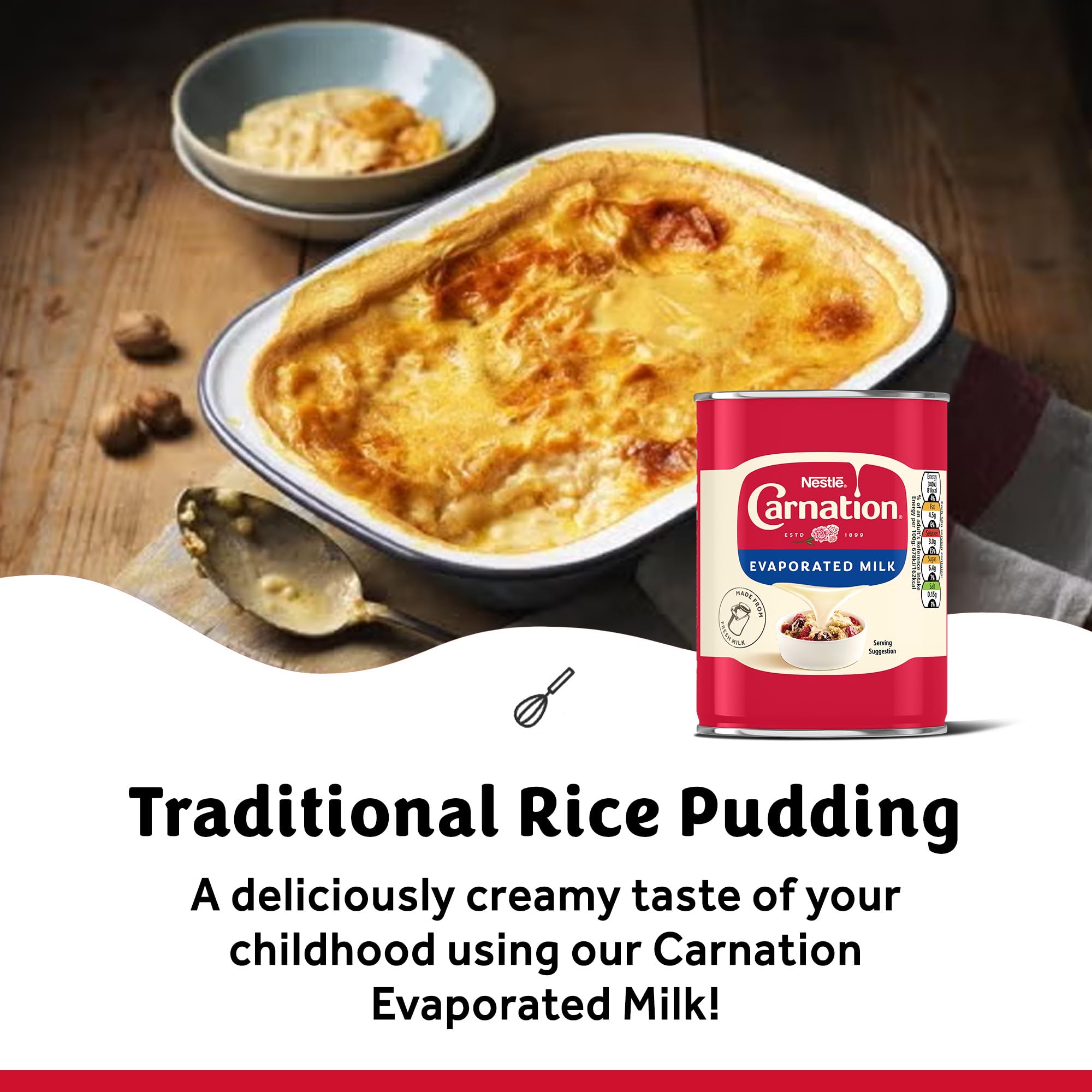 Carnation Evaporated Milk - Creamy Topping for Desserts | 410g Tin 3