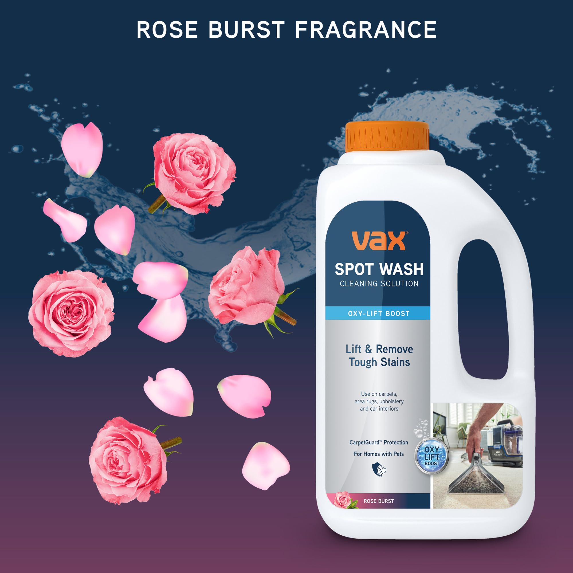 Vax SpotWash Oxy-Lift Carpet Machine Detergent - 1L | Stain Prevention | Odour Neutralising 7