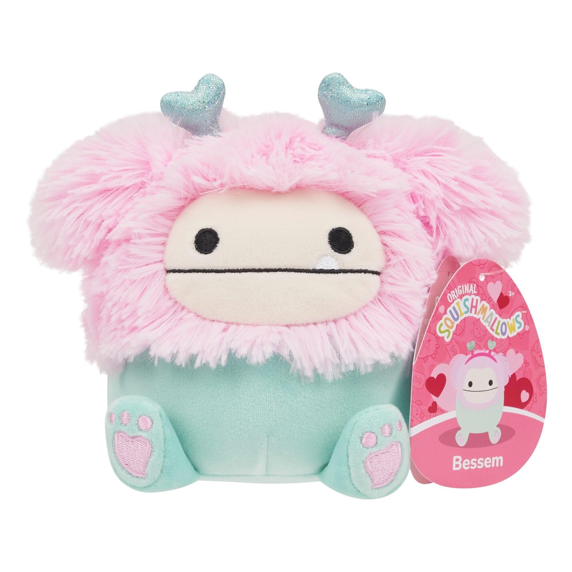 Squishmallows Bessem the Bigfoot Plush - 7.5-Inch Valentine's Edition | Polyester | Unisex Children 3