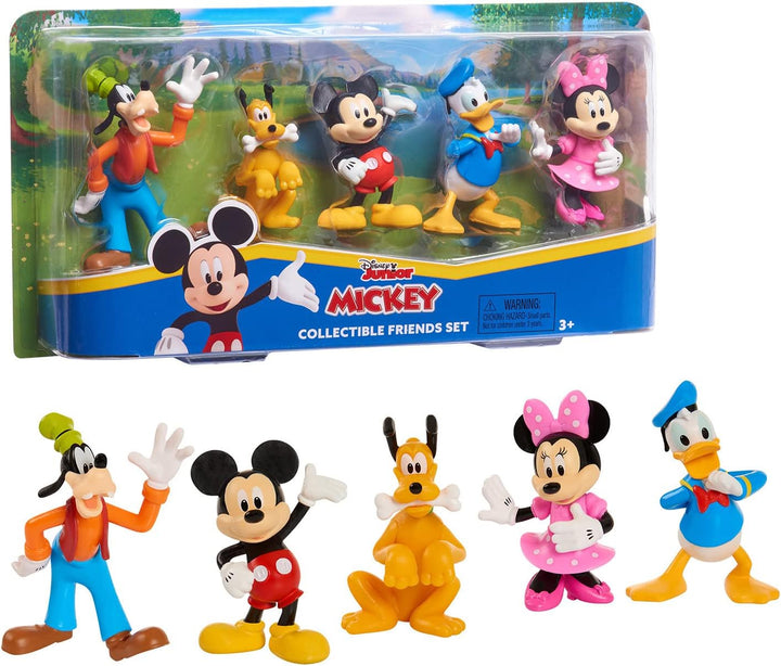 Mickey Mouse Collectible Figure Set - 5-Pack Disney Character Figures for Ages 3+