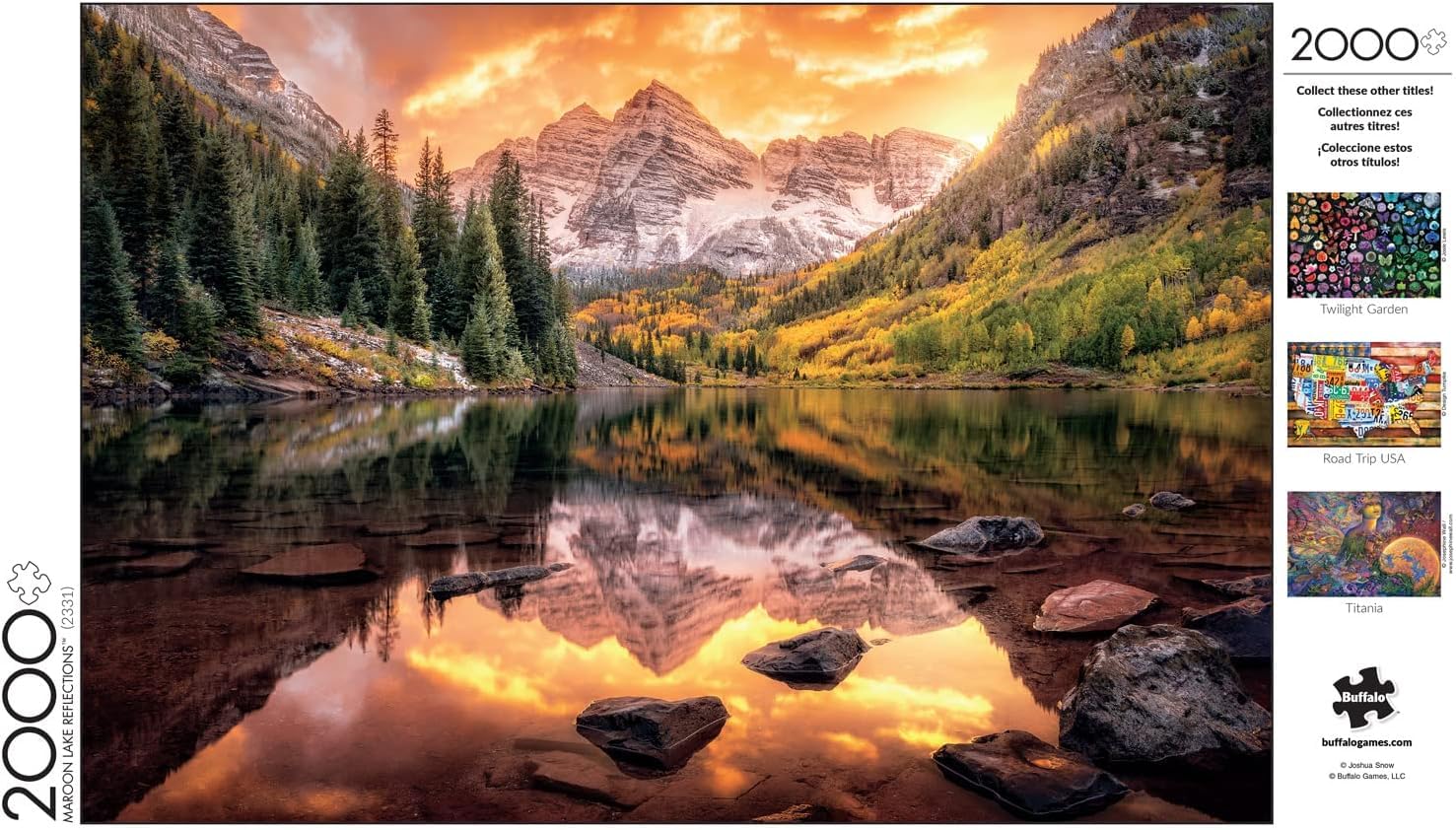Buffalo Games Maroon Lake Reflection 2000 Piece Jigsaw Puzzle 3