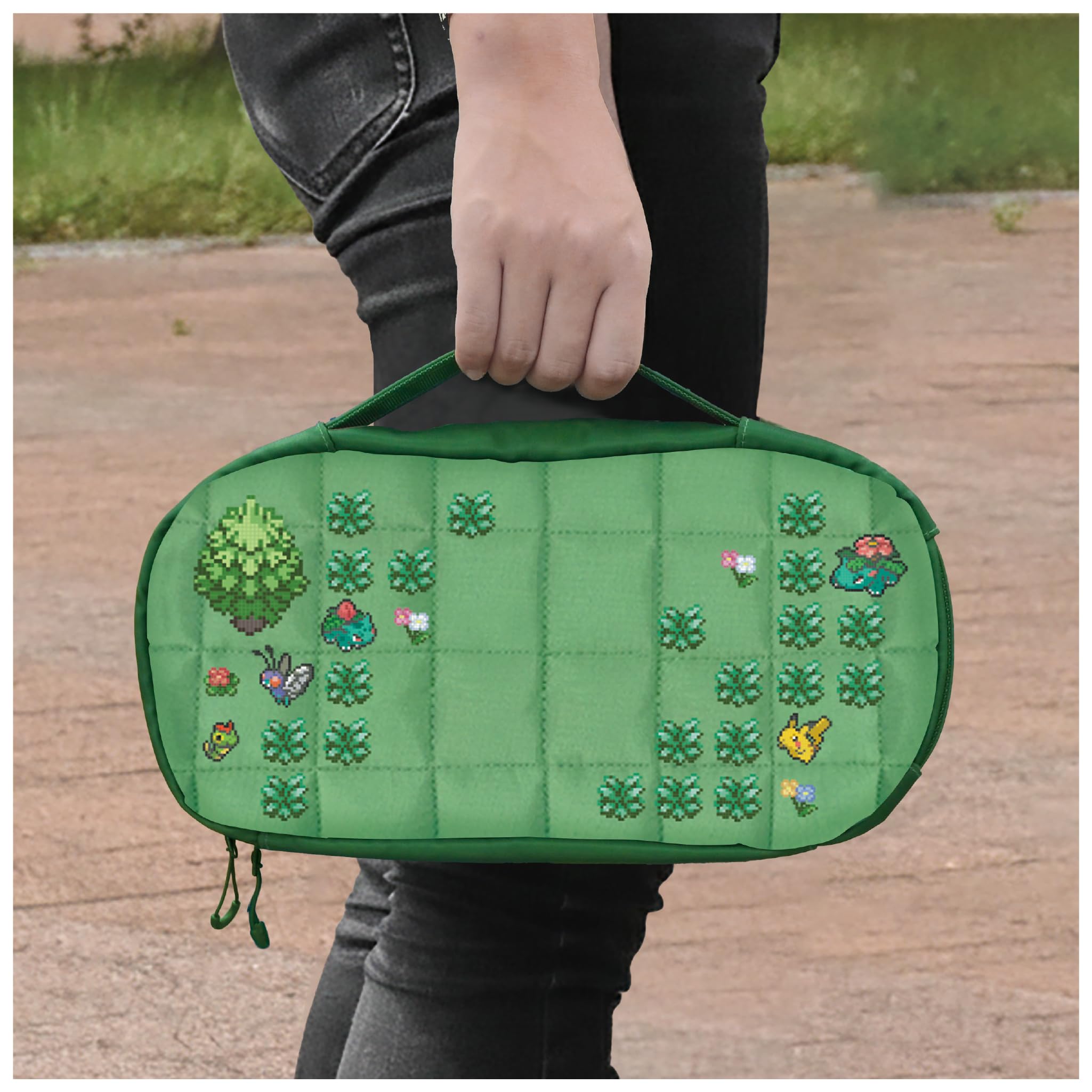 HORI Puff Pouch (Pokémon Pixel Green) - Nintendo Switch & Switch 2 Accessory Kit 3