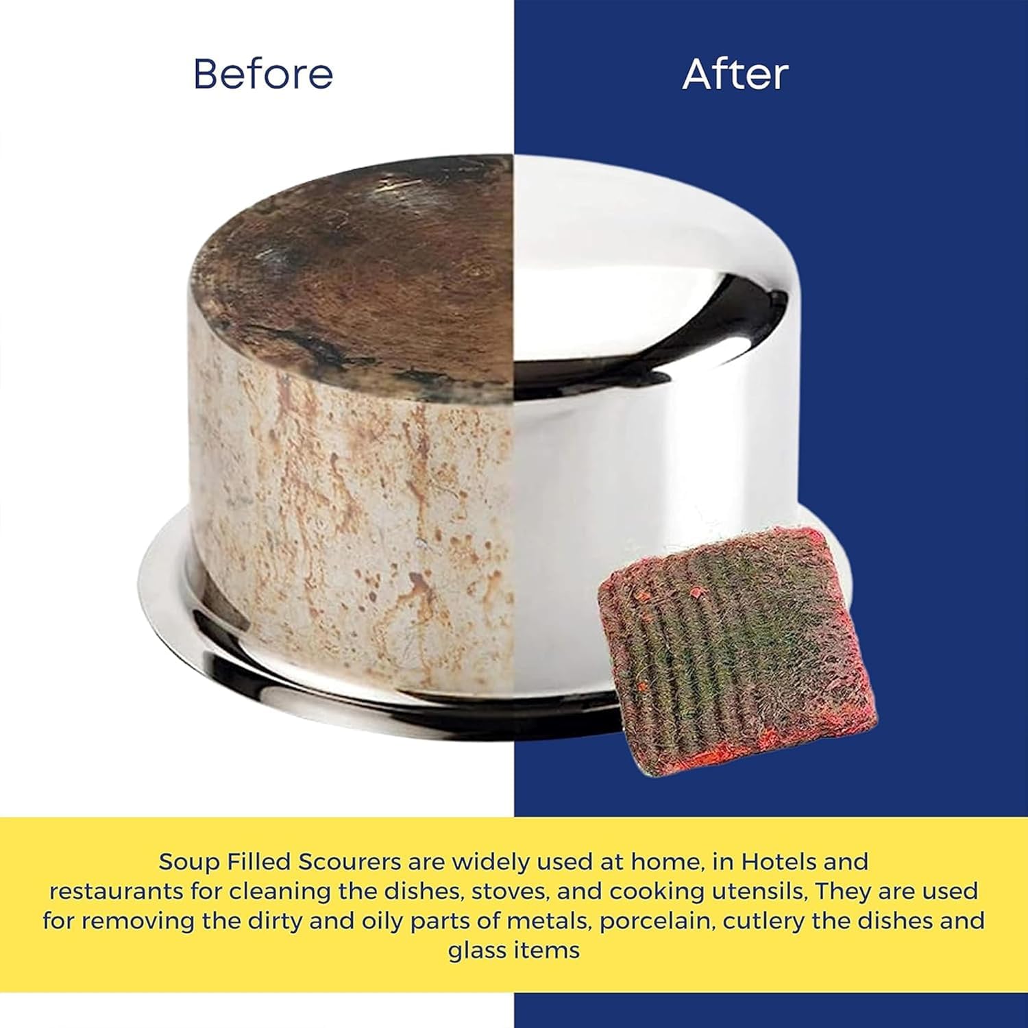 HomeSmith Soap Pads - 14 Pack | Fine Steel Wool | For Sinks, Cookers & Ovens 4
