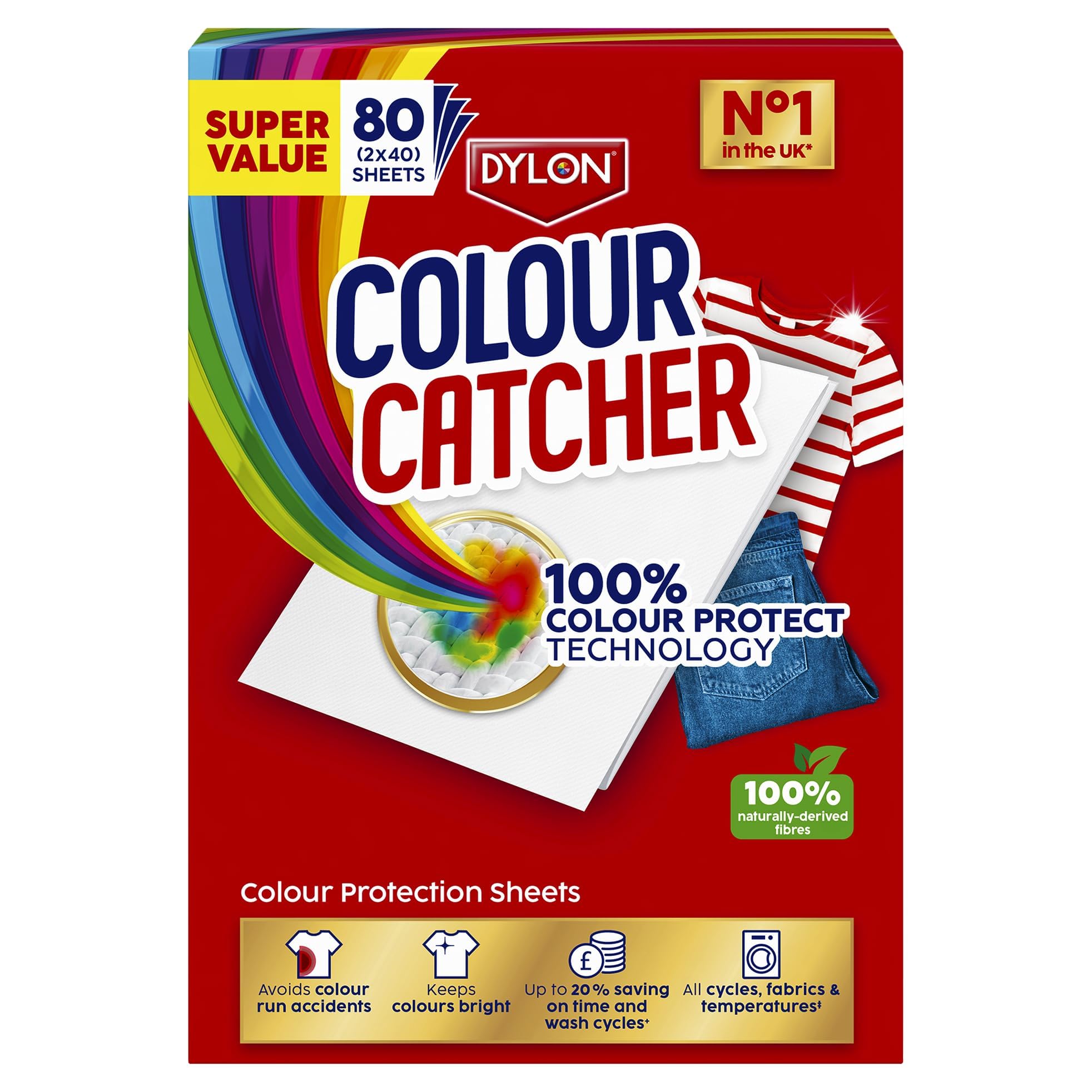 Colour Catcher Colour Protection Sheets - Prevents Colour Run | 80 Sheets